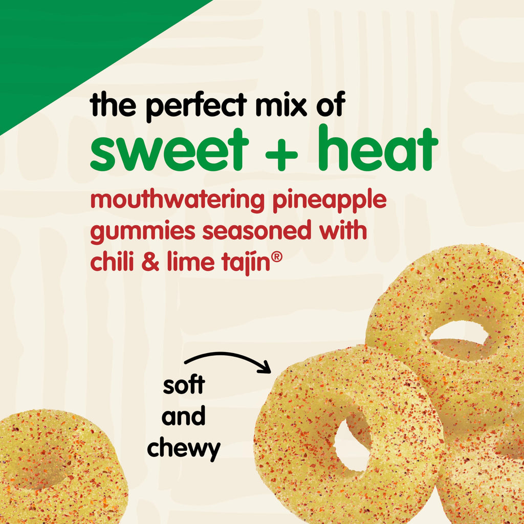 Snak Club Tajin Watermelon Rings, Chili & Lime Gummy Snacks, Mild in Heat Bold in Flavor, Gluten-Free Snack, 2.25oz,(Pack of 12)