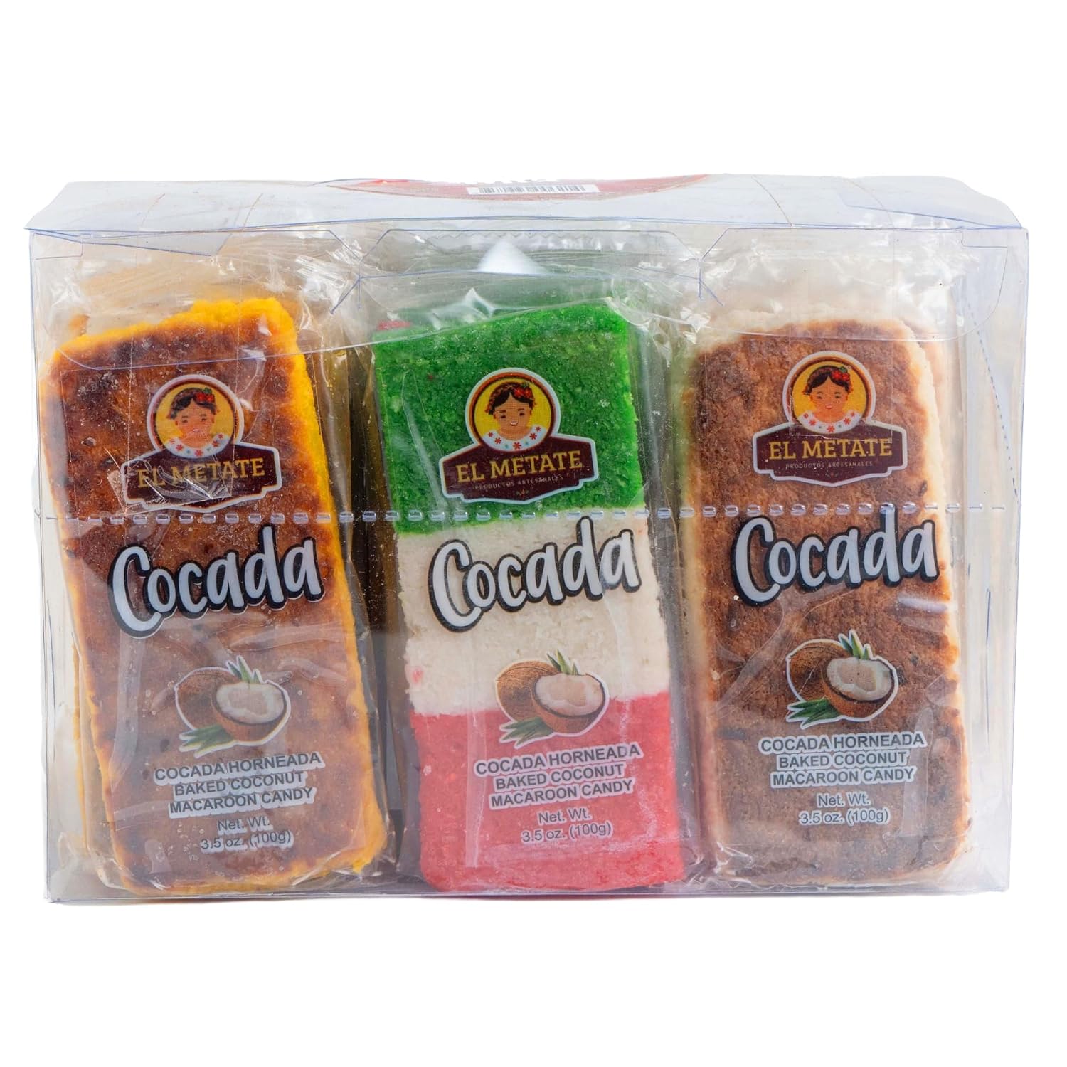 El Metate - Cocada Mix - Authentic Dulces Mexicanos - Baked Coconut Candy Bars - Perfect Mexican Snacks for Fiesta or Pinata