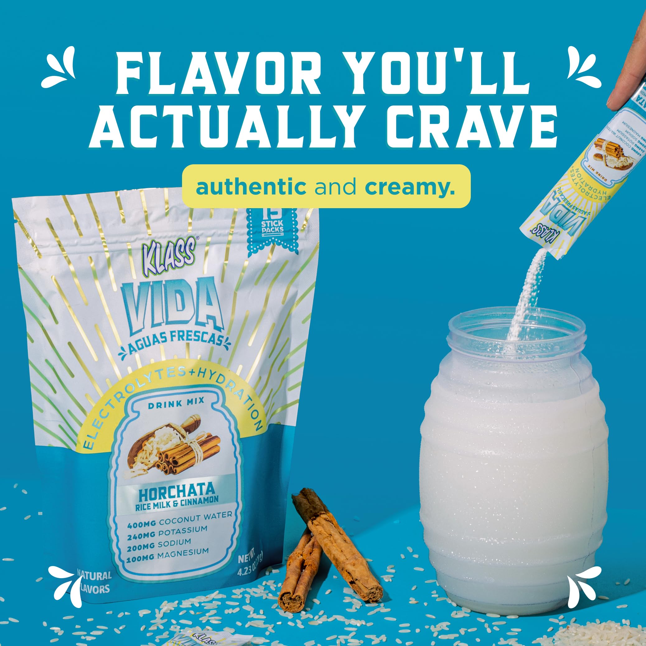 KLASS VIDA Daily Hydration Pineapple Agua Fresca Electrolyte Powder Packets | Sugar Free Electrolyte Drink Mix | Hydration Packets with Coconut Water & Minerals | 15 Stick Packs