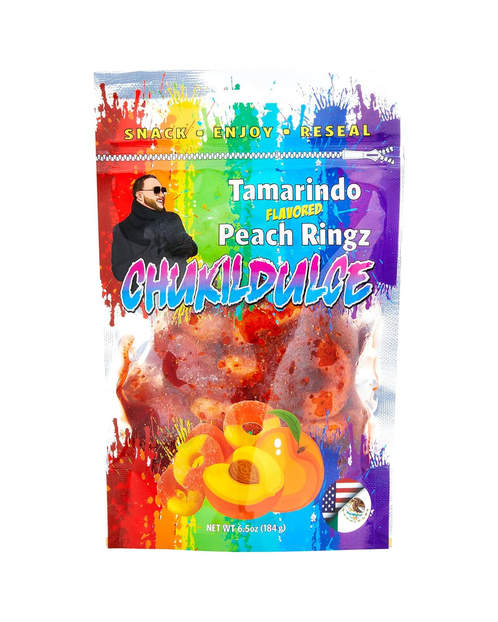 Chukilada peach rings, chamoy gummies