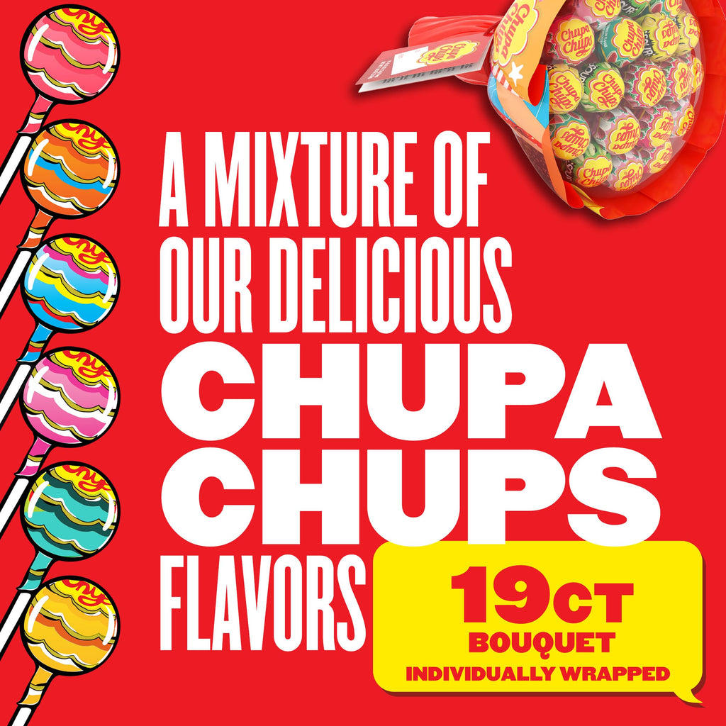 Chupa Chups Mini Lollipop Assortment, Five Flavors, Easter Candy Bulk, Easter Basket Essentials Stuffers for Kids and Adults, Individually Wrapped, 50.8 Ounce Bag (240 Suckers)