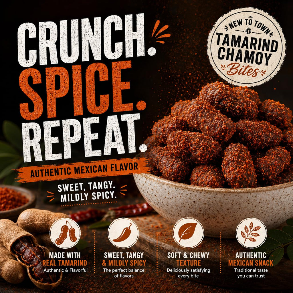 Tamarind Chamoy Candy 1 LB (16 oz) – Sweet, Tangy & Mildly Spicy Soft Tamarind Candy – Mexican Tamarindo Candy for Snacks, Treats & Desserts