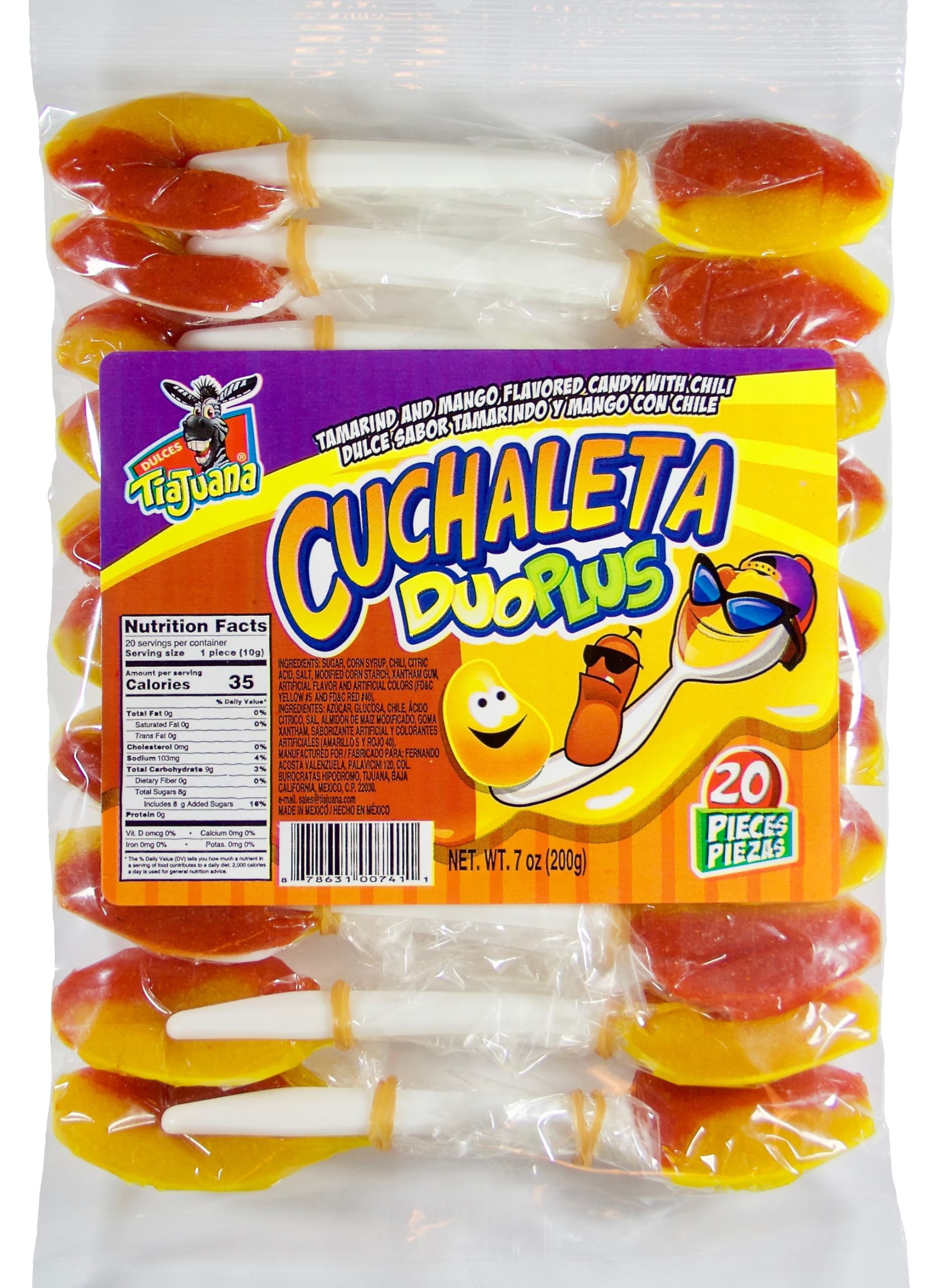 Cuchaleta - Tamarind and Watermelon Flavored Candy With Chili: Dulces Sabor Tamarindo y Sandia Con Chile