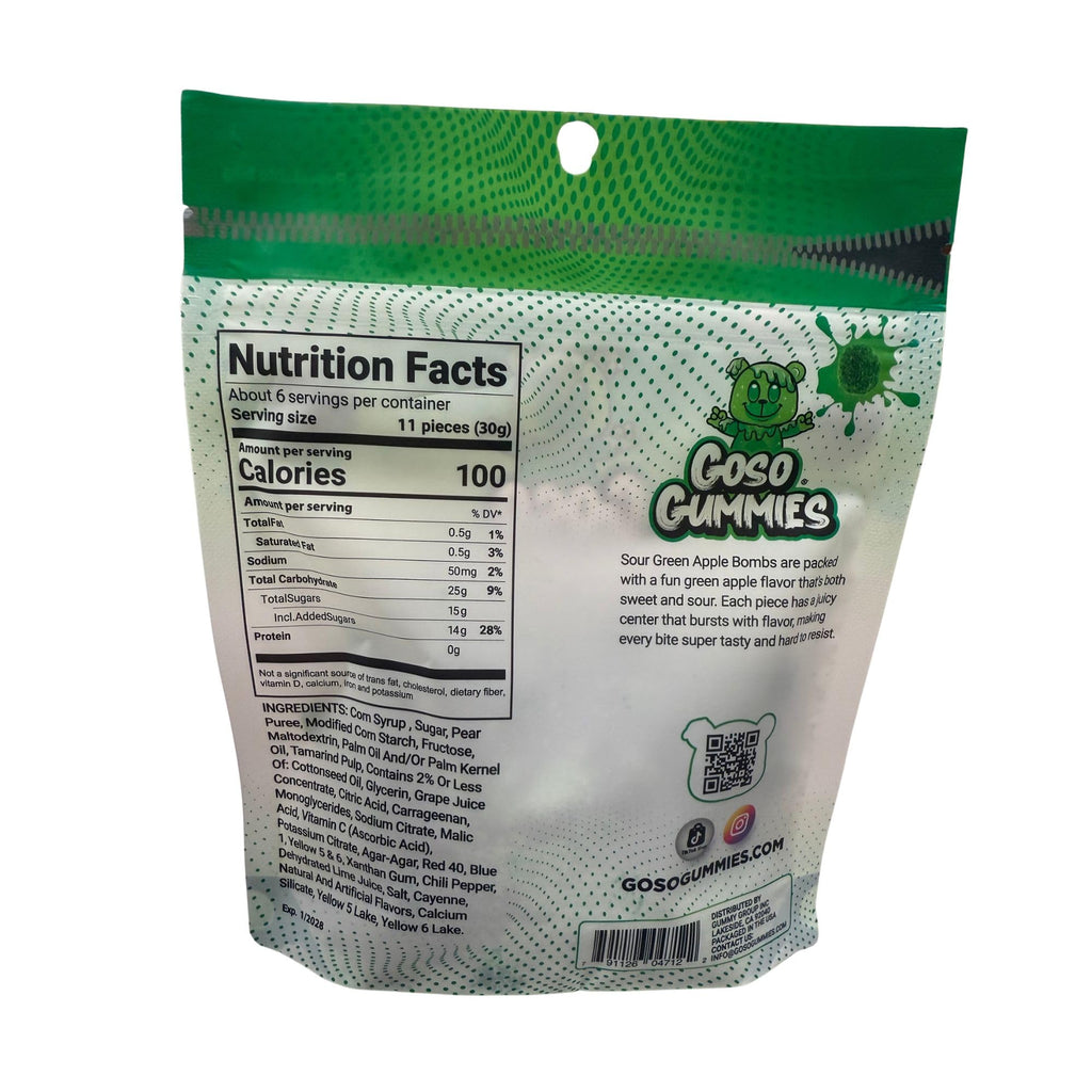 Goso Gummies Spicy Chamoy Gusher Bombs – 6oz Resealable Bag – Tangy Chamoy Filled Gusher Candy