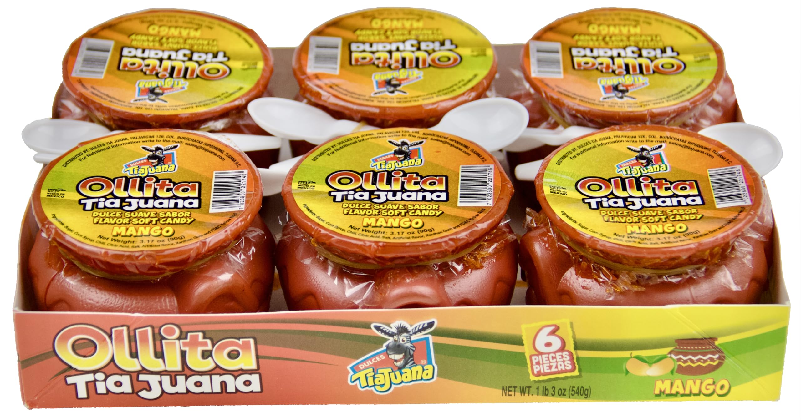 Ollita Tiajuana - Mini-Pot Tamarind Flavor Soft Candy: Dulce Suave Sabor Tamarindo