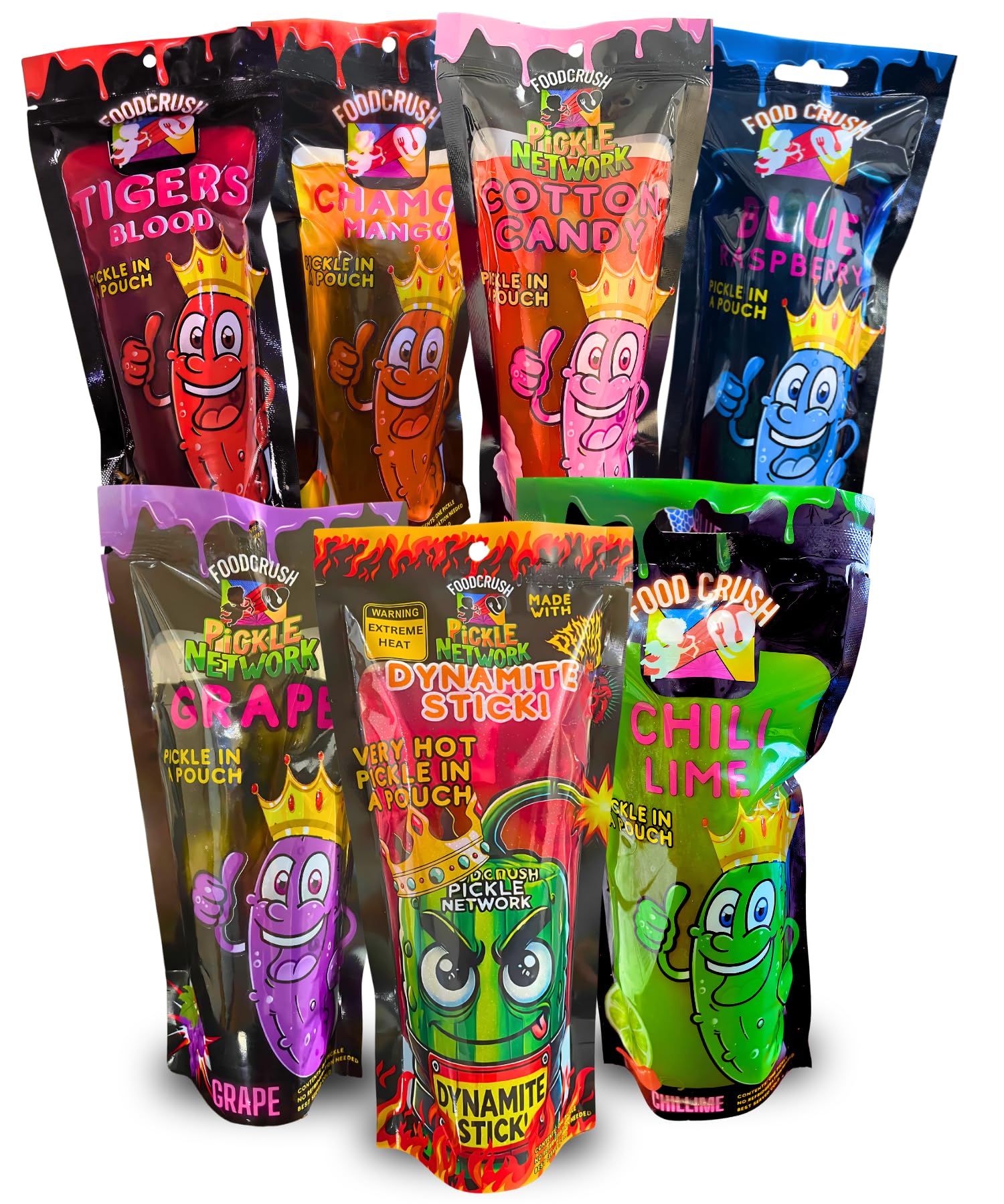Food Crush Chamoy Pickles In A Pouch (Pack of 3) Used in the Chamoy Pickle Kit by Tiktok trend items