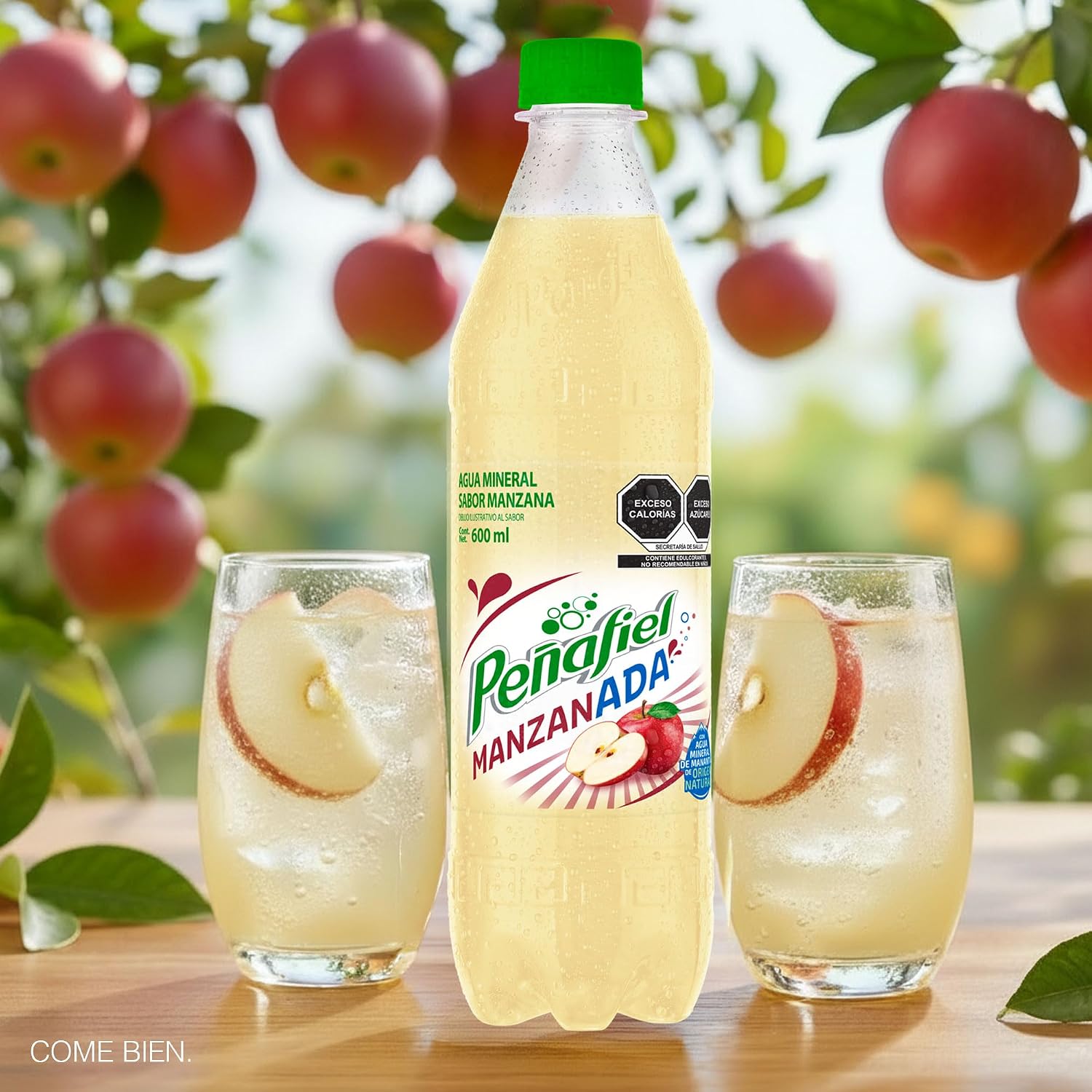 Peñafiel Manzanada, Botella Pet, 600 ml, 12 piezas