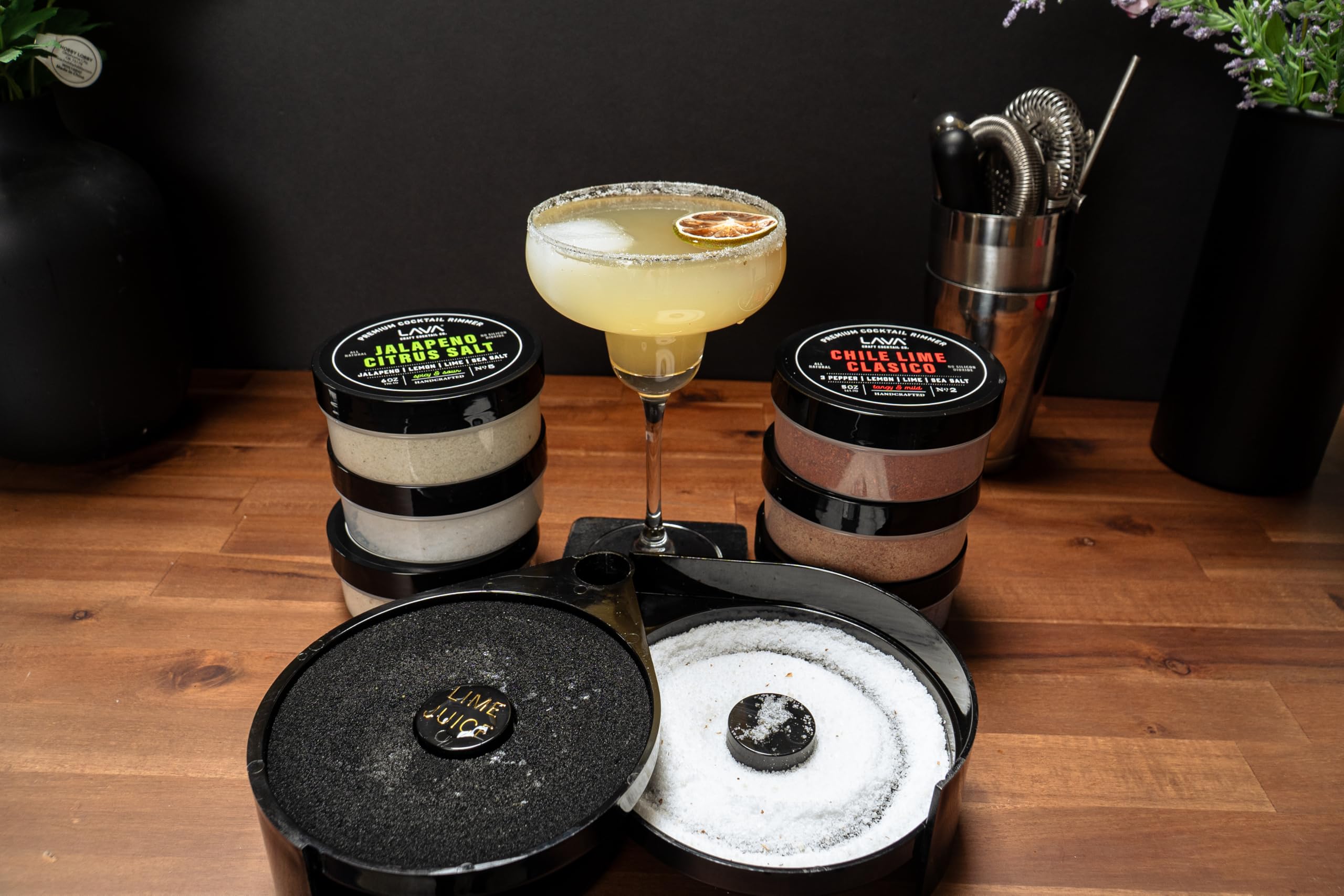 LAVA Premium Chile Lime Clásico Cocktail Rimmer 5oz, All Natural Bloody Mary Rimmer, Michelada Rimmer, Margarita Rimmer Salt, No Silicon Dioxide, with Screw-On Lid
