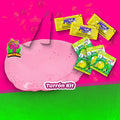 Turron Kit - Includes 4oz Turron, 2 Mini To Go Chil Powder, 3 Chamoy Packets, and 4 Limon7, Mexican Candy, Dulces Mexicanos, Sweet, Spicy, Turrón Rosa, Nougat, Viral on TikTok