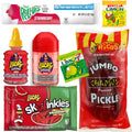 Chamoy Pickle Kit With Fruit-Roll-up & Mexican Candy - Includes Lucas Gusano, Skwinkles Salsagheti & More by Ma Lit Candy (Ricos Chamoy Pickle)