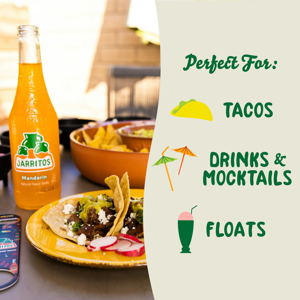 Jarritos - Mexican Soda Soft Drinks, Lime (17.7 oz, 524ml) 24 Bottles - Made with Real Cane Sugar - 0g Fat - Made in Mexico - Natural Flavor Soda Pop - Party & BBQ Beverages