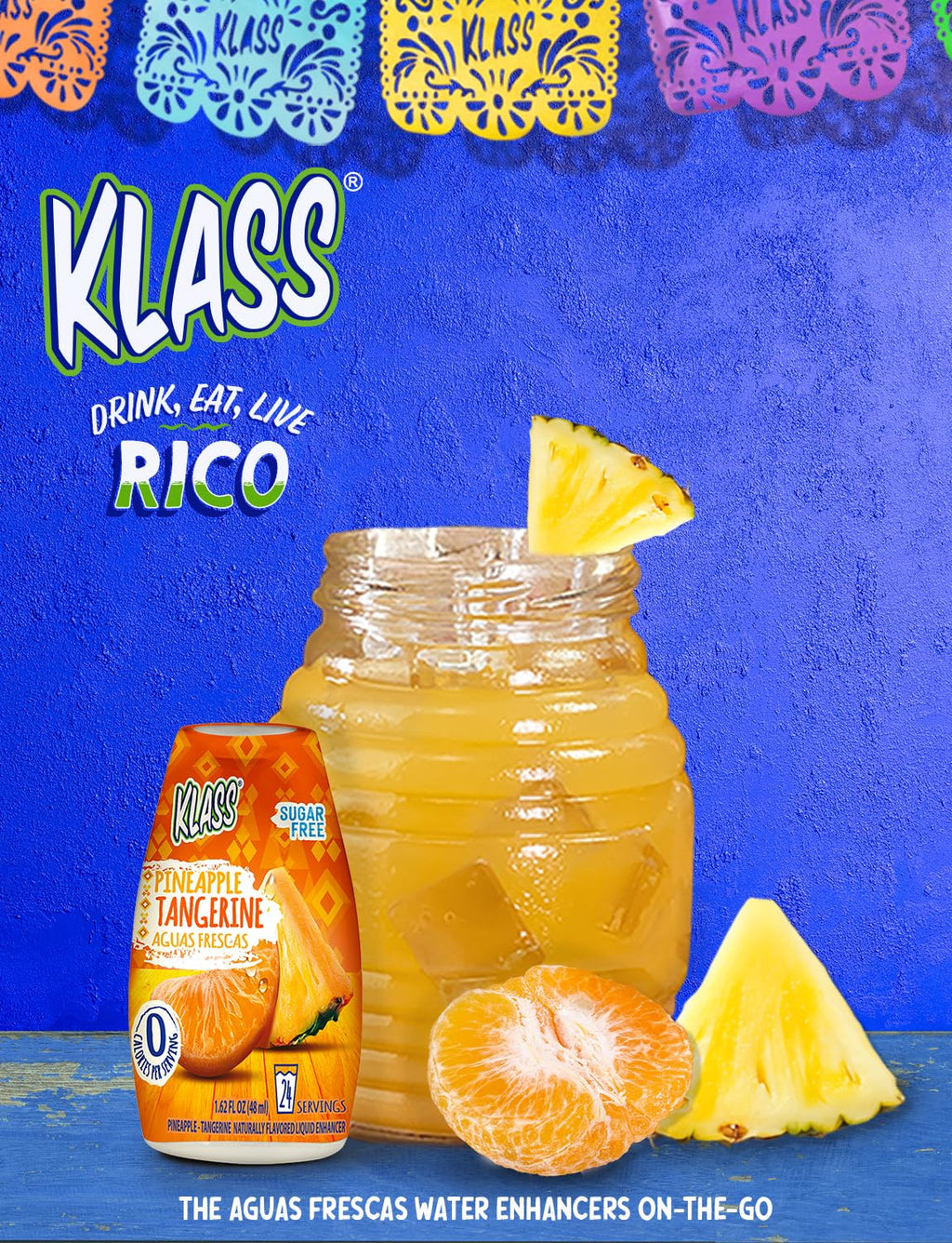 Klass Aguas Frescas | Liquid Water Enhancer | Cucumber-Limeade | Naturally Flavored | Sugar Free | Zero Calories Per Serving | Keto | 4 Bottles, Makes 96 Drinks