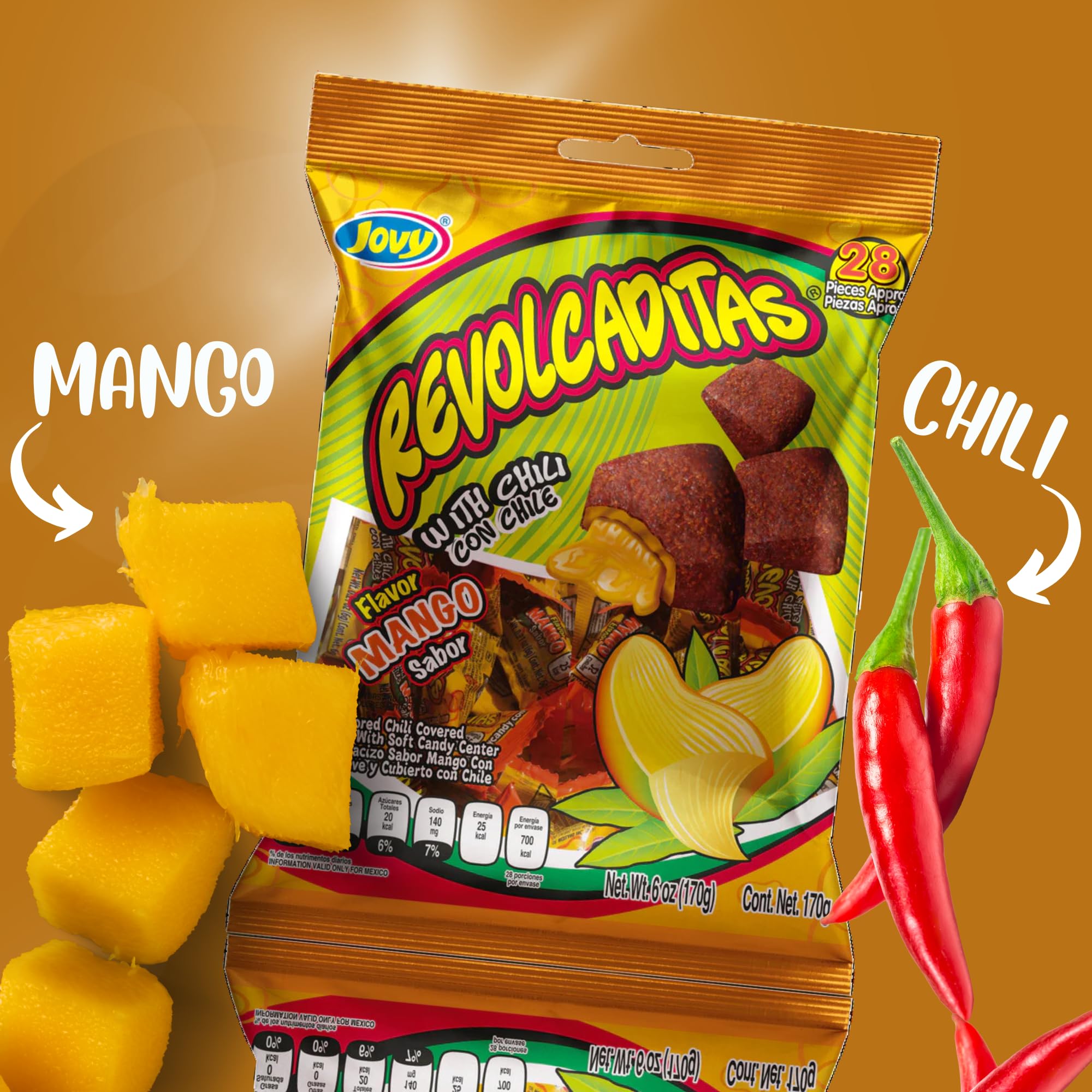 Sweetzo - Sweet and Spicy Hard Candies Covered in Chili Powder, Watermelon Flavored Individually Wrapped Mexican Candies for Sharing, Pinatas or Goody Bag Fillers, 6 ounce Bags, Pack of 2 (Watermelon)