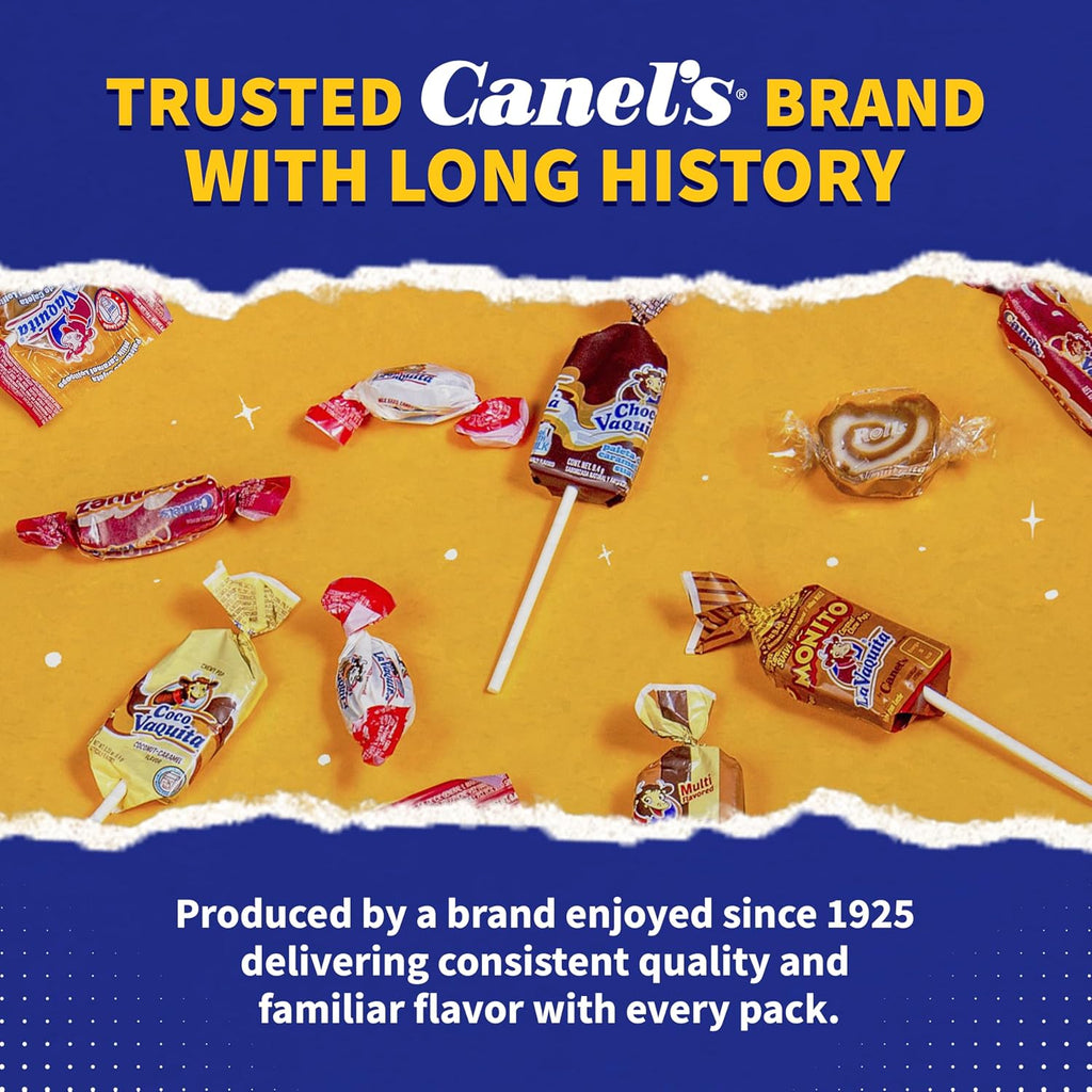 Canel's La Vaquita Assorted Milk Candy Mix, with Caramels, Coconut, Chocolate, and Pecan, Soft and Hard Candy and Lollipops, for Parties and Sharing, 2 Pound Bag (Pack of 1)