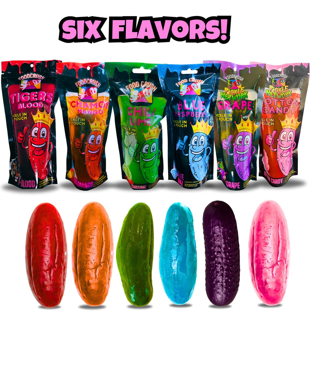 Cotton Candy Pickle Kit Gift Box From Tiktok-With Cotton Candy Crunch, Pop Rocks, Lucas Gusano Chamoy, Skwinkles, gifts for kids teen girls boys