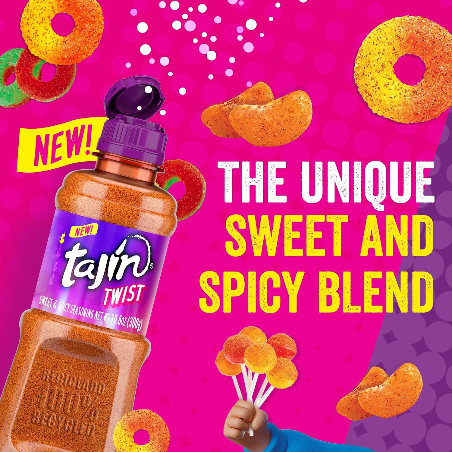Tajin Twist Sweet and Spicy Seasoning, Fruit and Chili Powder, 10.6oz (Pack of 2)