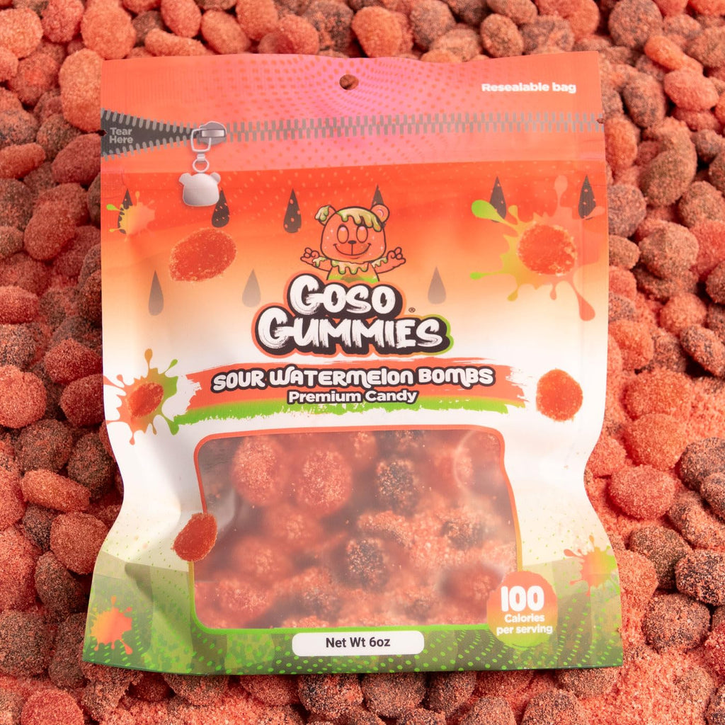 Goso Gummies Spicy Chamoy Gusher Bombs – 6oz Resealable Bag – Tangy Chamoy Filled Gusher Candy