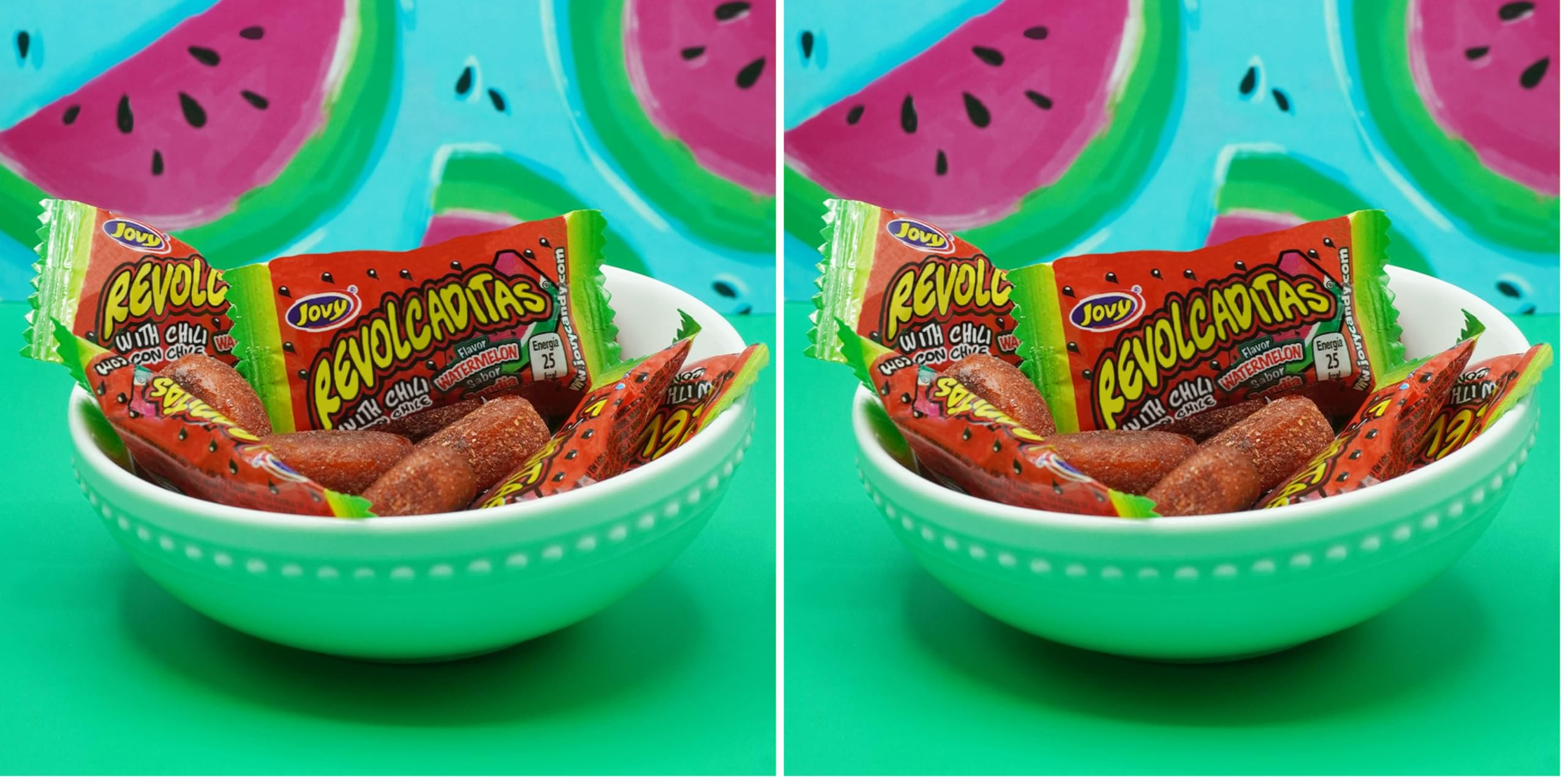 Jovy Revolcaditas Chili Watermelon Candy - Irresistible Sweet Heat in Every Bite! (6oz)