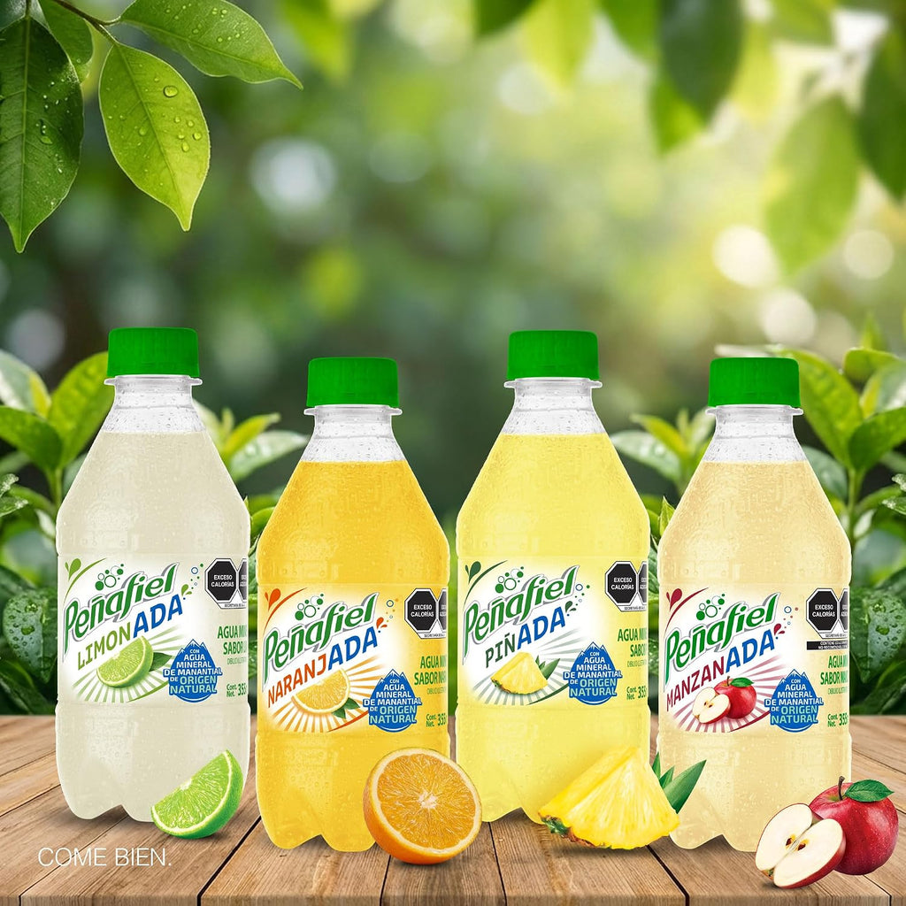 Peñafiel Adas Sabores Surtidos, Botella Pet, 355 ml, 12 piezas