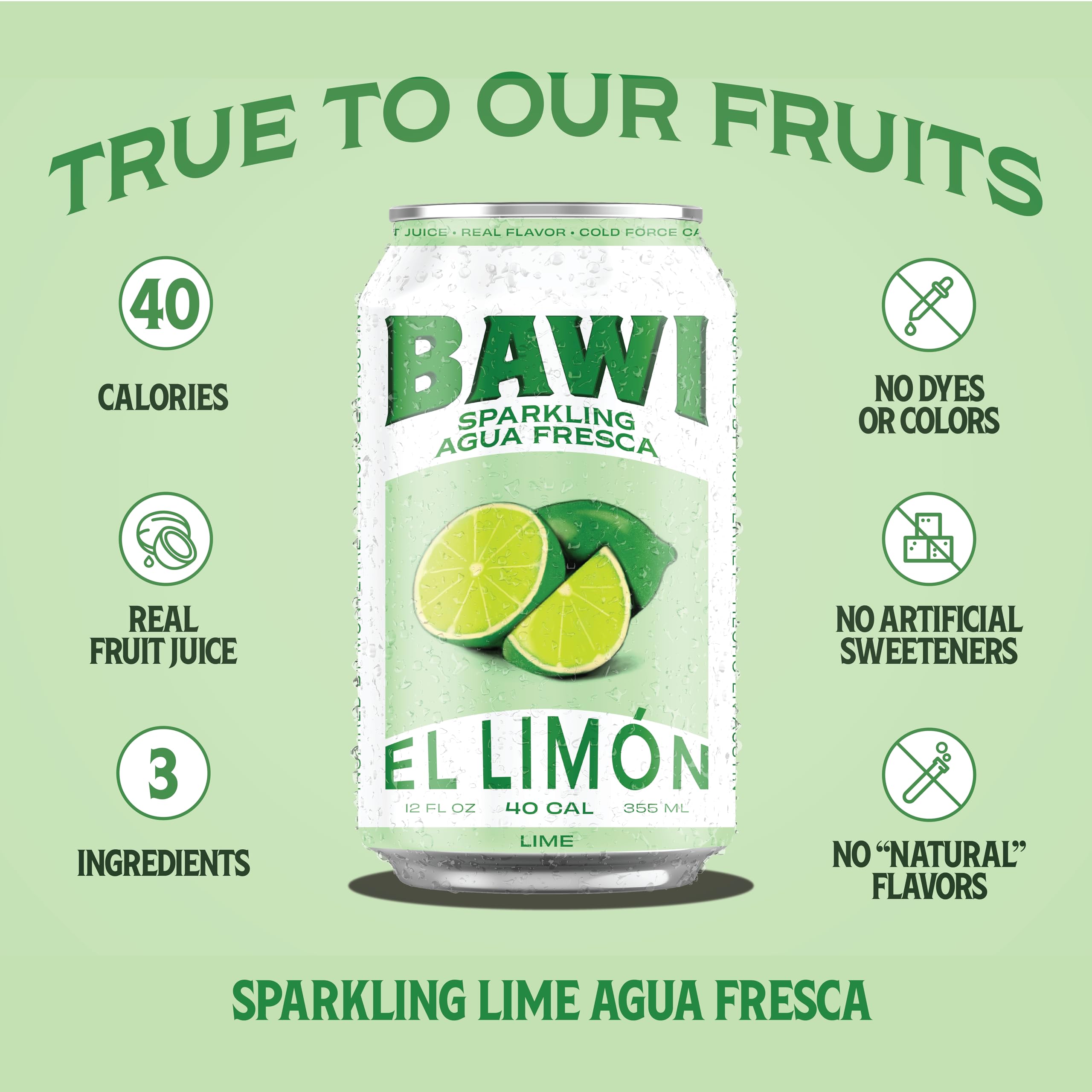 Bawi La Guayaba Sparkling Agua Fresca, Pink Guava with hints of Orange and Hibiscus, 12 Pack, 480 ml