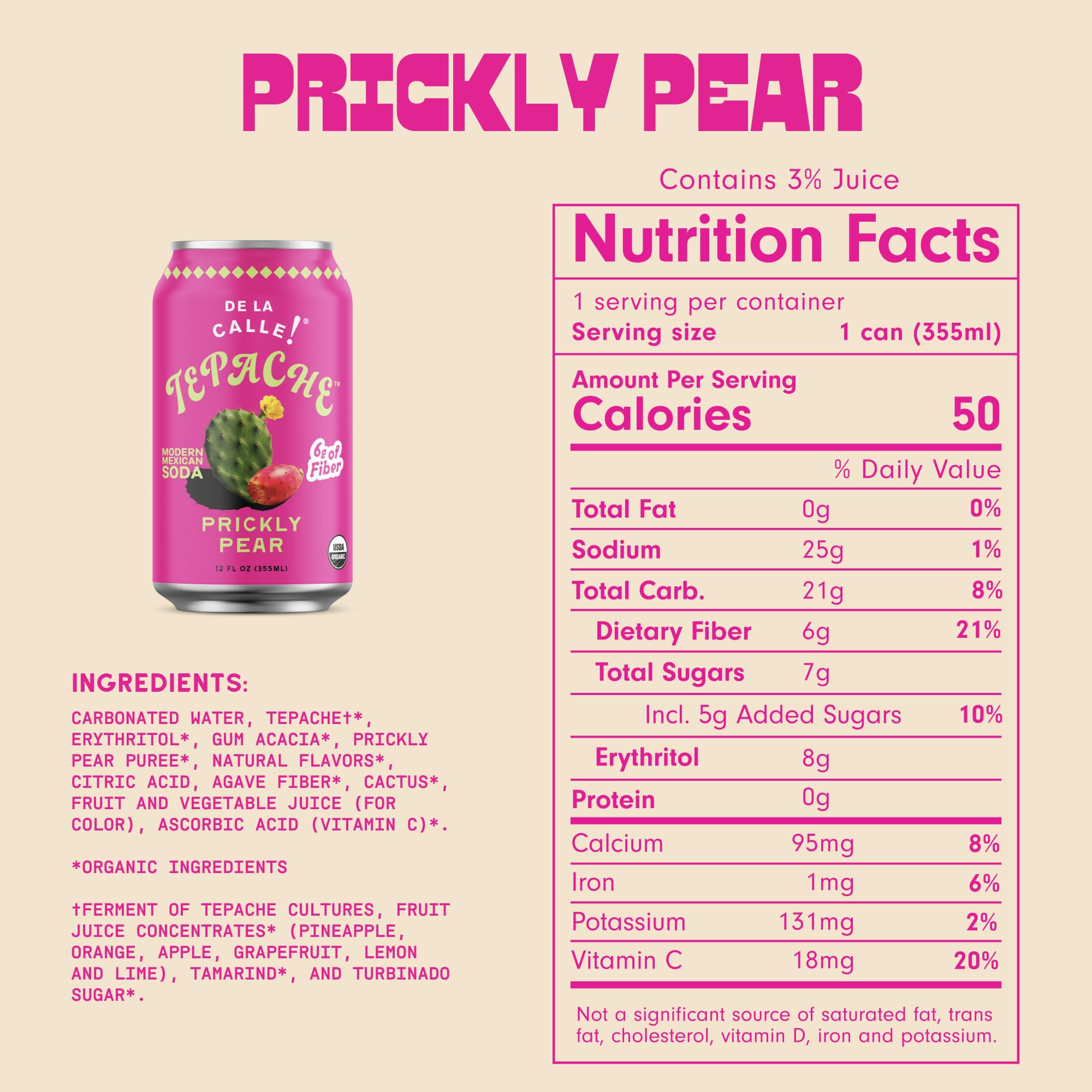 De La Calle Tepache - Mixta Variety Pack - Modern Mexican Soda - Craft Fermented Pineapple Sparkling Beverage - Certified Organic, Non-Alcoholic, Healthy Soda, Low Sugar, Low Calorie, Non-GMO