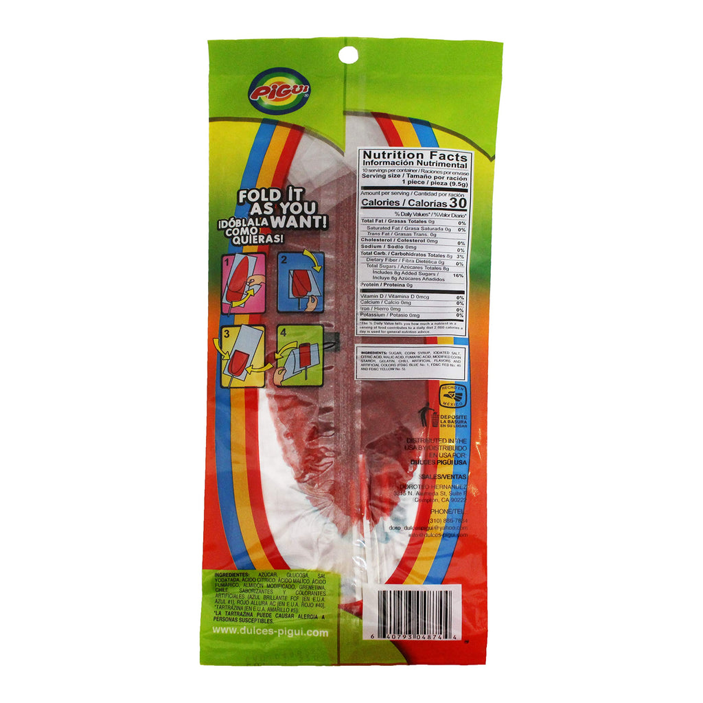 Dulces Pigui Slaps Green Apple Flavor Paletas Mexican Candy (10 Lollipops)