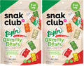 Snak Club Tajin Gummy Bears, Assorted Fruit Candy Gummies with Chili and Lime Seasoning, Mild, Gluten-Free and Vegan Snacks, 9 oz Resealable Bag