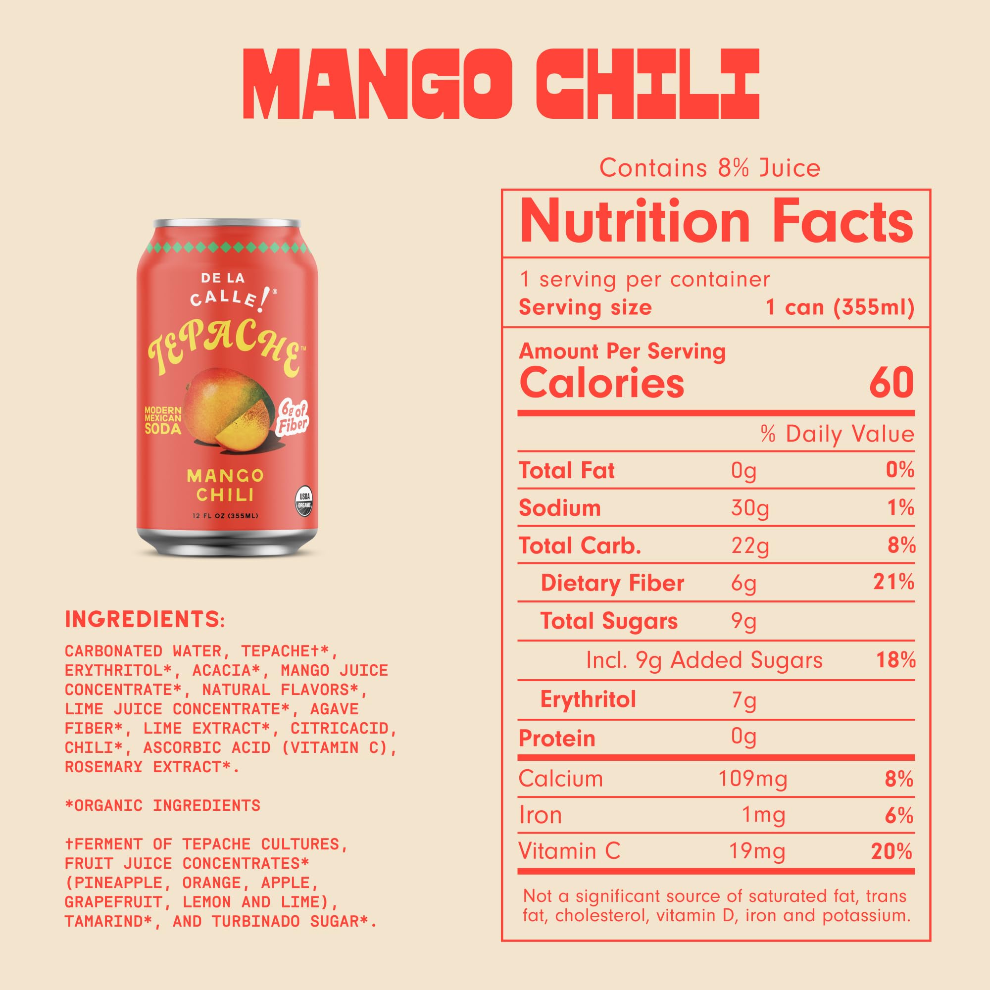 De La Calle Tepache - Mixta Variety Pack - Modern Mexican Soda - Craft Fermented Pineapple Sparkling Beverage - Certified Organic, Non-Alcoholic, Healthy Soda, Low Sugar, Low Calorie, Non-GMO