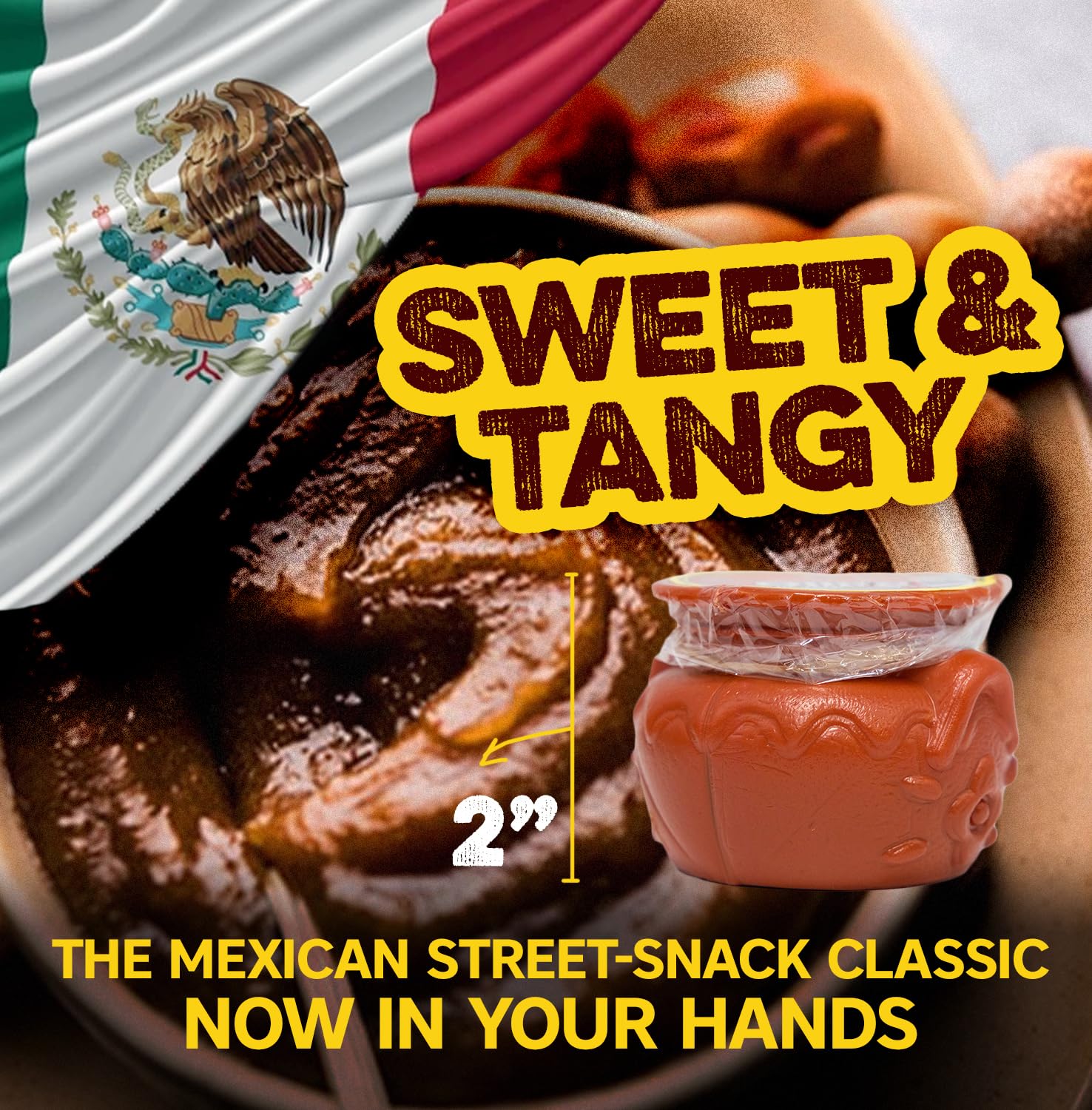 Gallito Mex Ollitas Tamarindo | Spicy Candy Tamarind Flavor | Sweet and Tangy Mexican Candy | Bulk Pack for Parties, Snacks, Piñatas & Sharing | 6 Pieces, 2-Pack