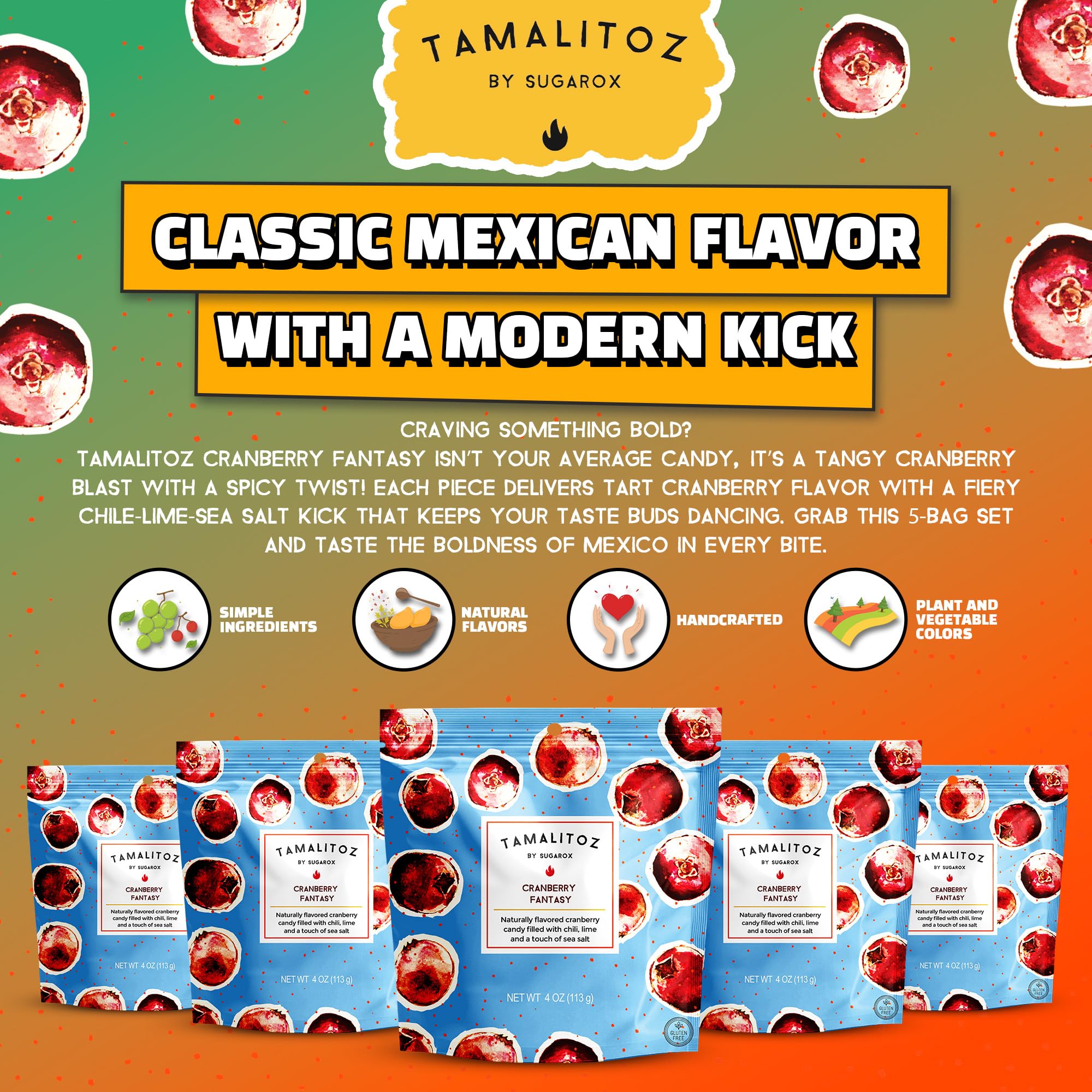 Tamalitoz Variety Pack – Spicy Mexican Hard Candy with Chile, Lime & Sea Salt, 8 Flavors: Mango, Cucumber, Tamarind, Watermelon, Pineapple, Blood Orange, Green Apple, Cherry – 8 Bags (4oz Each)