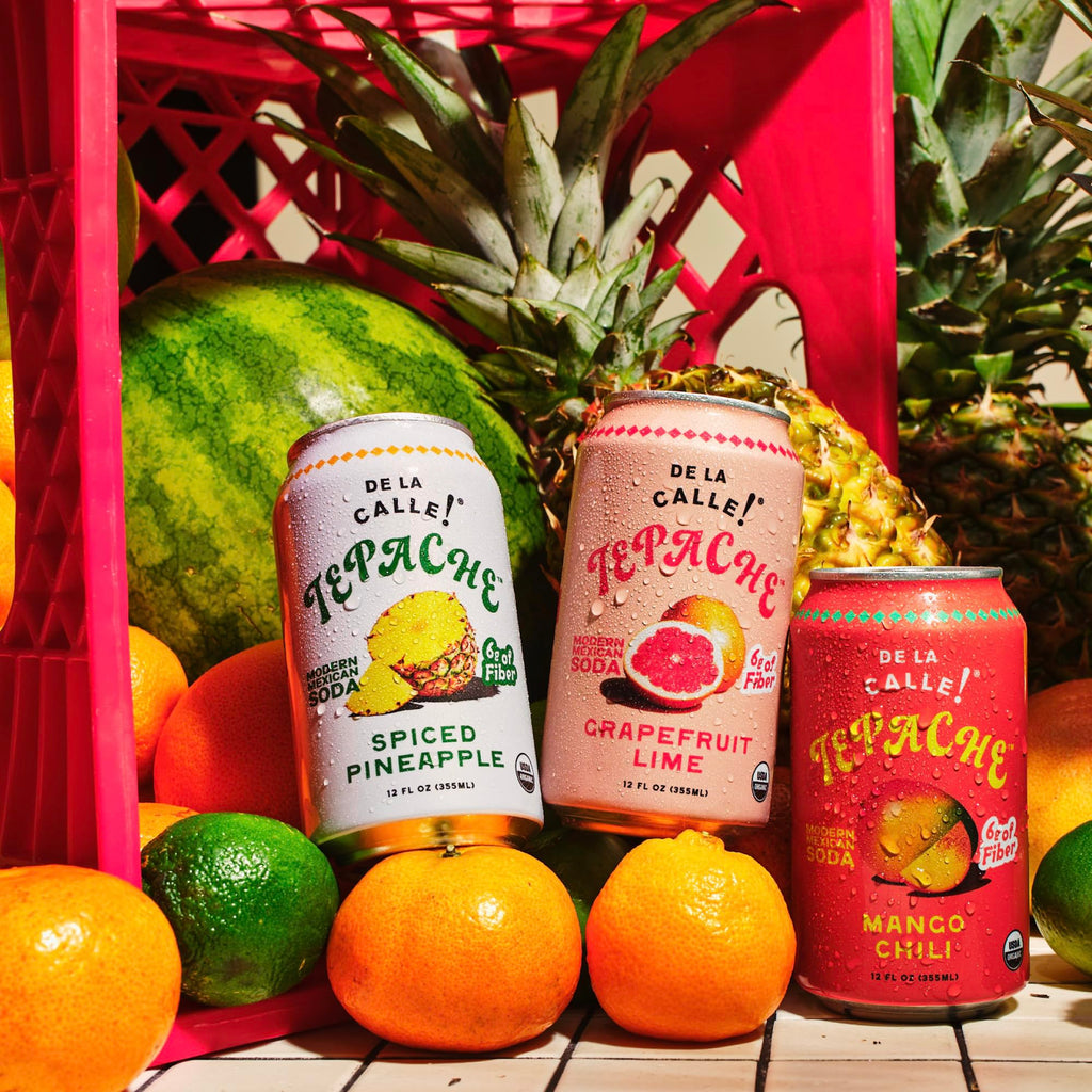 De La Calle Tepache - Mixta Variety Pack - Modern Mexican Soda - Craft Fermented Pineapple Sparkling Beverage - Certified Organic, Non-Alcoholic, Healthy Soda, Low Sugar, Low Calorie, Non-GMO