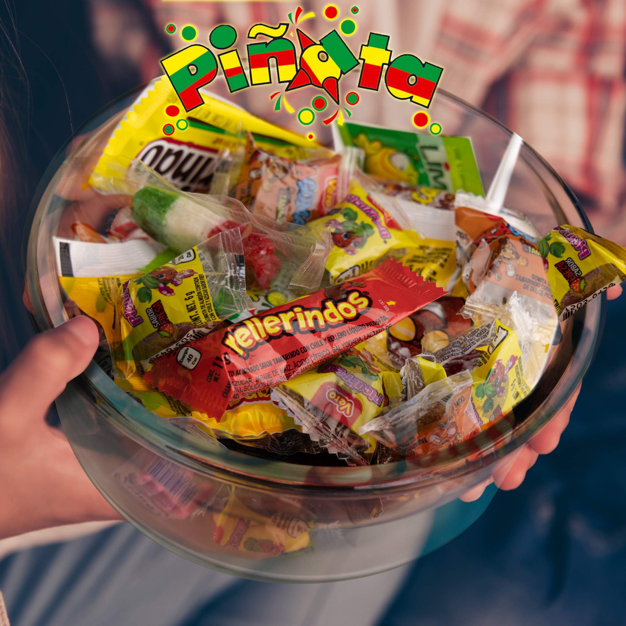 Pinata Mexican Candy Box (Tik Tok Slap Pack Tamarindo (9.9 Ounces)(16 Pieces) Slaps Lollipop Candy DIY Kit