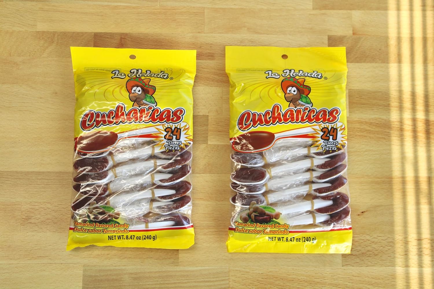 La Helada Cucharica - 2 Party Bag (24ct) - Tamarind Spoons - Tamarind Candy - Mexican Candy - Piñata Filler - Party Favors