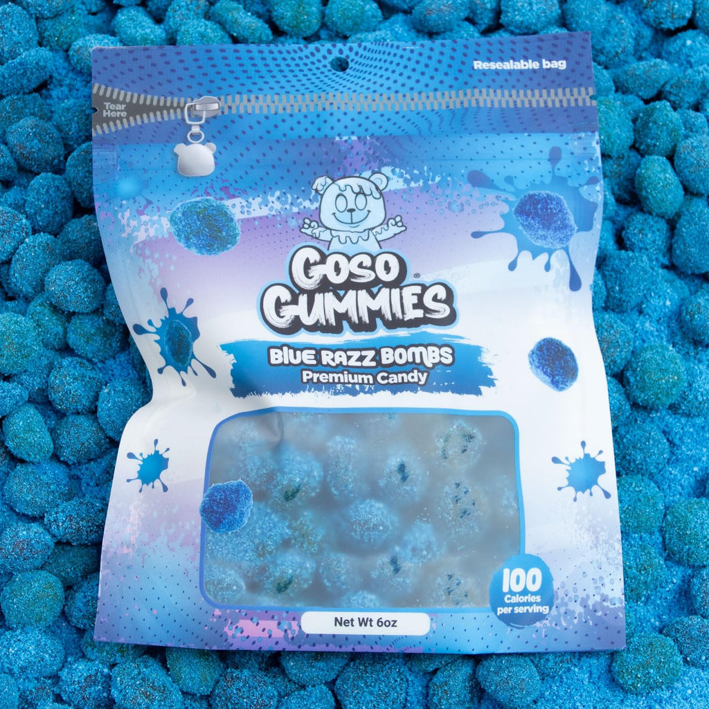 Goso Gummies Spicy Chamoy Gusher Bombs – 6oz Resealable Bag – Tangy Chamoy Filled Gusher Candy