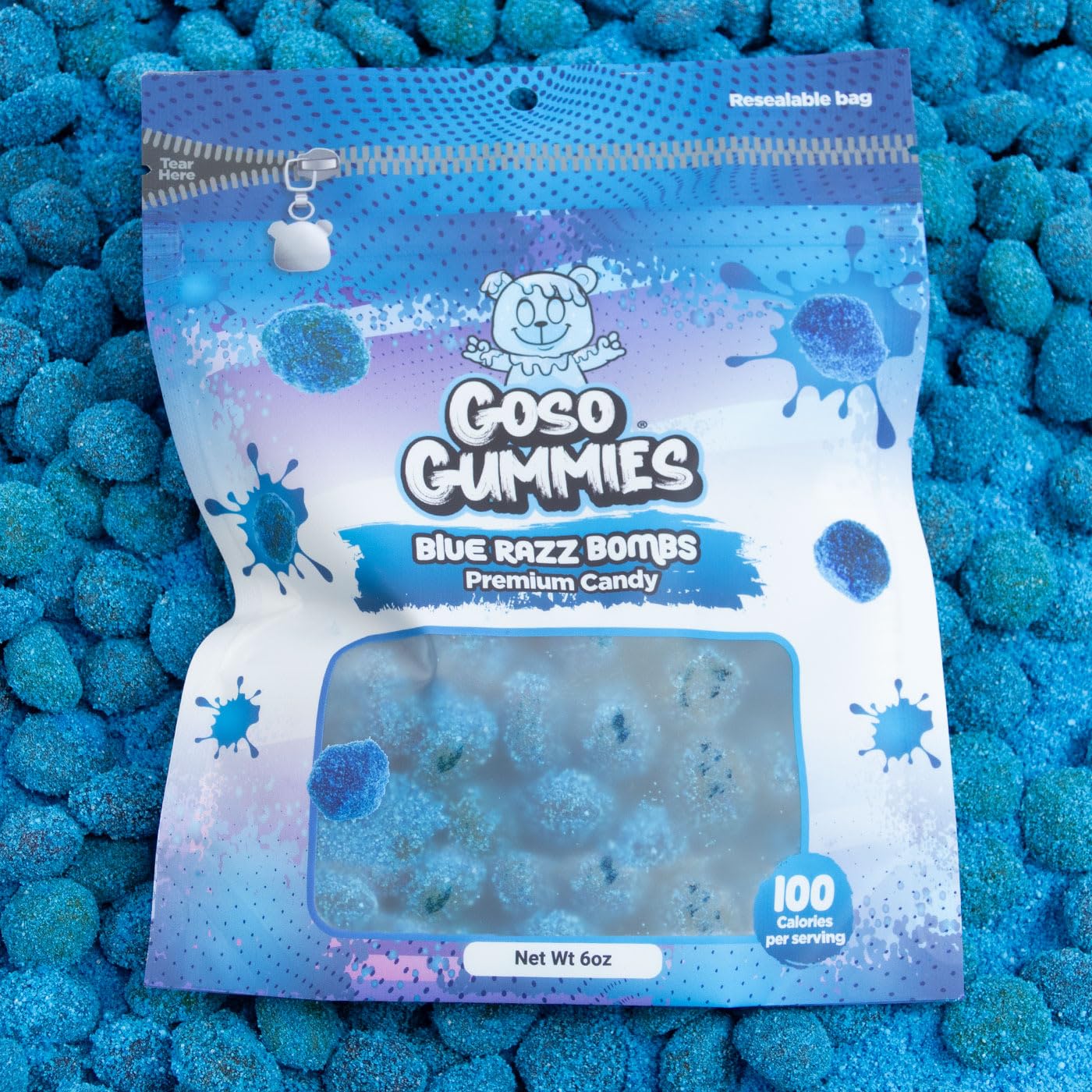 Goso Gummies Spicy Chamoy Gusher Bombs – 6oz Resealable Bag – Tangy Chamoy Filled Gusher Candy