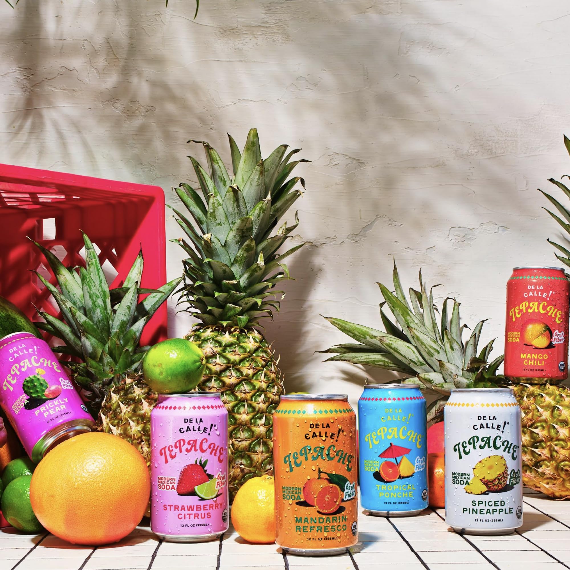 De La Calle Tepache - Mixta Variety Pack - Modern Mexican Soda - Craft Fermented Pineapple Sparkling Beverage - Certified Organic, Non-Alcoholic, Healthy Soda, Low Sugar, Low Calorie, Non-GMO