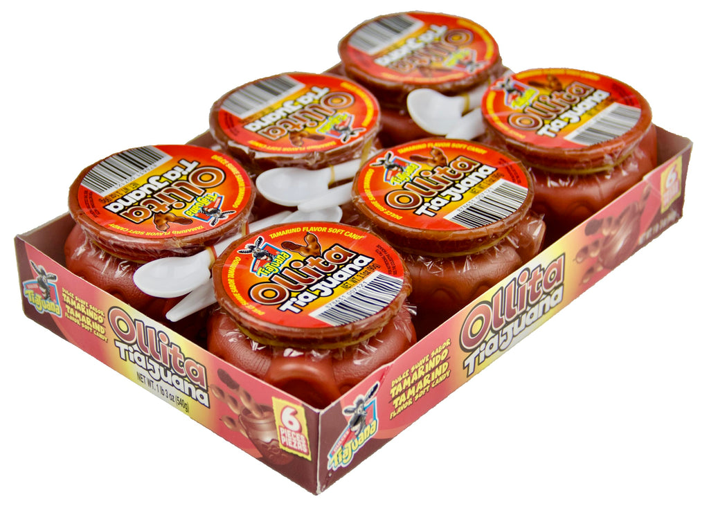 Ollita Tiajuana - Mini-Pot Tamarind Flavor Soft Candy: Dulce Suave Sabor Tamarindo
