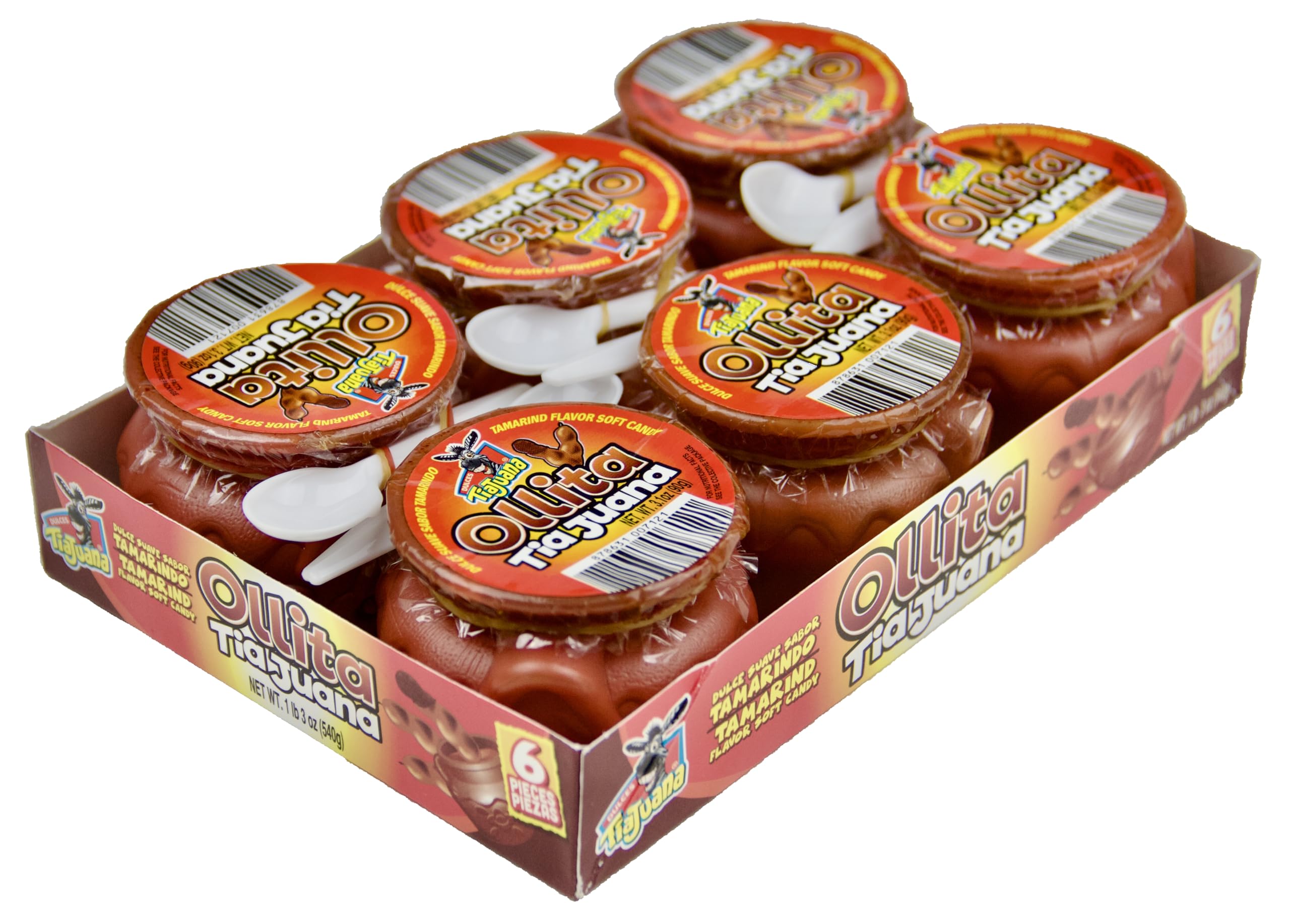 Ollita Tiajuana - Mini-Pot Tamarind Flavor Soft Candy: Dulce Suave Sabor Tamarindo