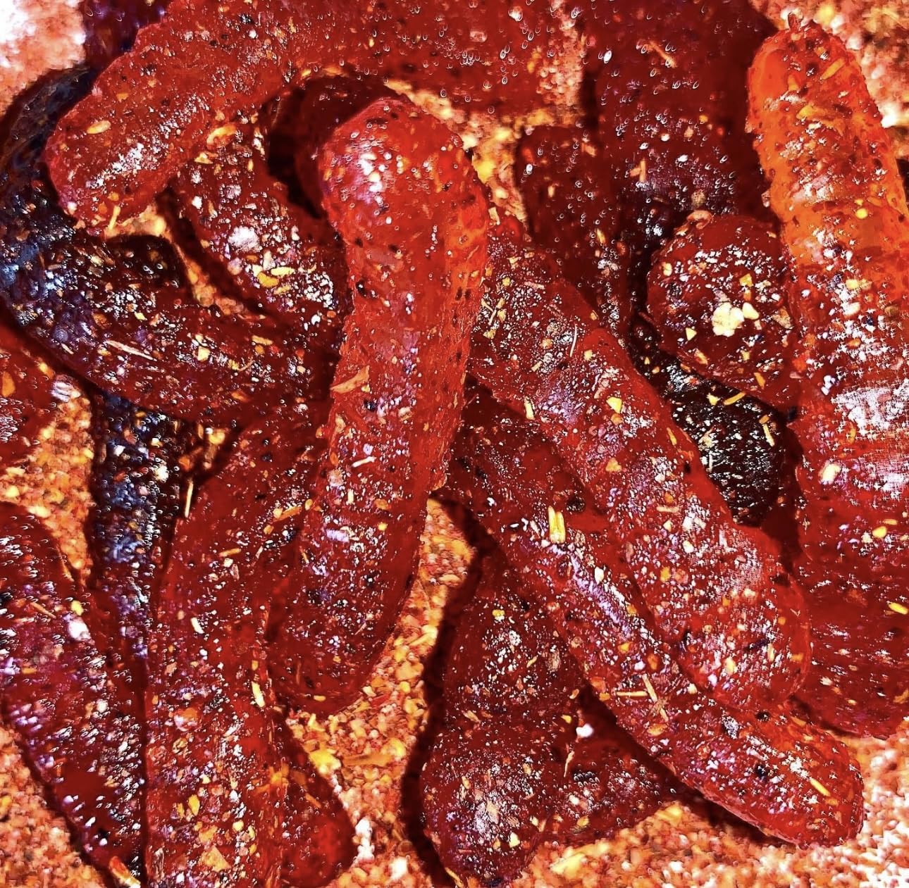 bloody gummy worms mexican dulces enchilados w/chamoy dip 11oz