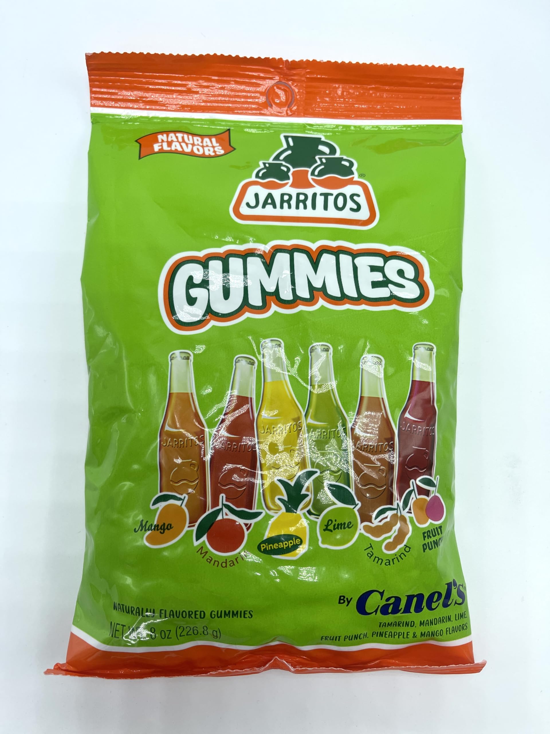 Canel’s Jarritos Gummies Candy – 8 oz Bag – Mixed Fruit Flavors – Vegan Mexican Gummy Treats