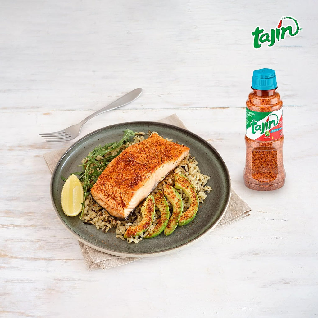 Tajin Clásico Reduced Sodium Seasoning, Authentic Mexican Chile Lime Spice Blend for Fruit, Vegetables, Salad Bowls, Avocado, Cucumber, and Fresh Produce, Zesty Flavor Enhancer, 5 oz, (Pack of 1)