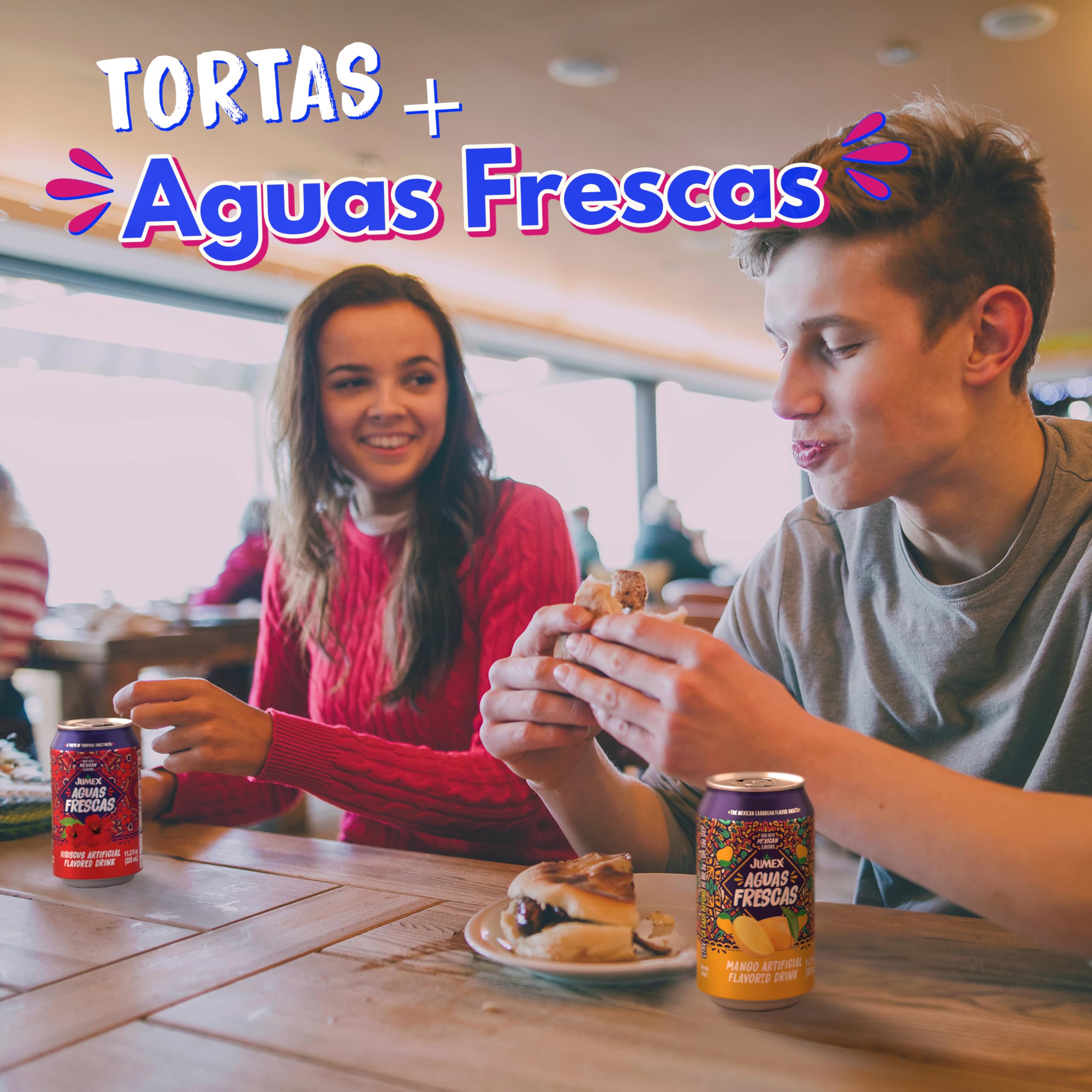 Jumex Aguas Frescas Hibiscus - Classic Mexican Soft Drinks - Hibiscus Drink for Cocktail Mixers & Mexican Food - Agua de Jamaica Flavored Water - Non Carbonated Non Alcoholic Beverages - 11.3oz, 24 Pack