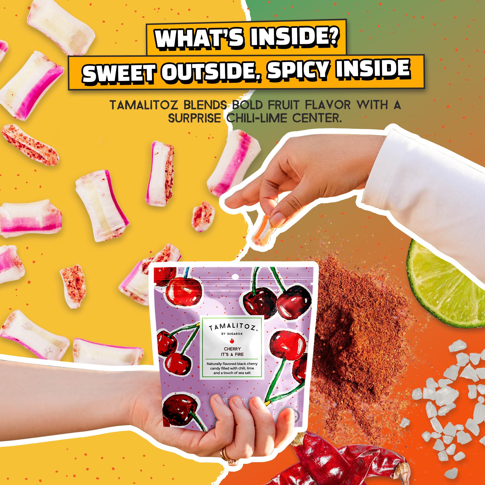 Tamalitoz Variety Pack – Spicy Mexican Hard Candy with Chile, Lime & Sea Salt, 8 Flavors: Mango, Cucumber, Tamarind, Watermelon, Pineapple, Blood Orange, Green Apple, Cherry – 8 Bags (4oz Each)