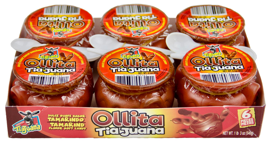 Ollita Tiajuana - Mini-Pot Tamarind Flavor Soft Candy: Dulce Suave Sabor Tamarindo
