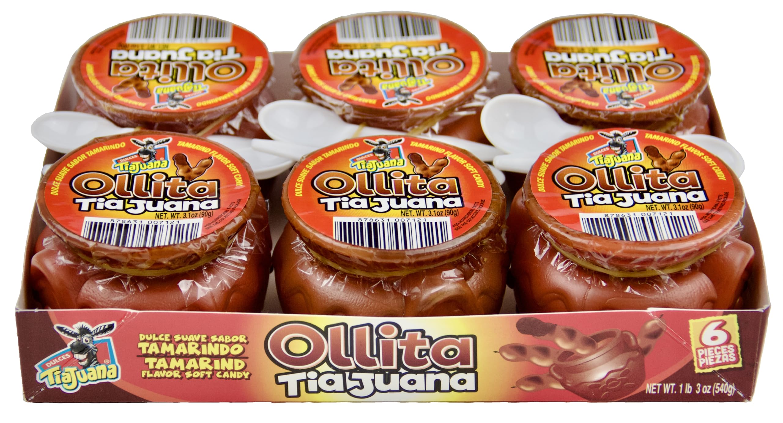 Ollita Tiajuana - Mini-Pot Tamarind Flavor Soft Candy: Dulce Suave Sabor Tamarindo