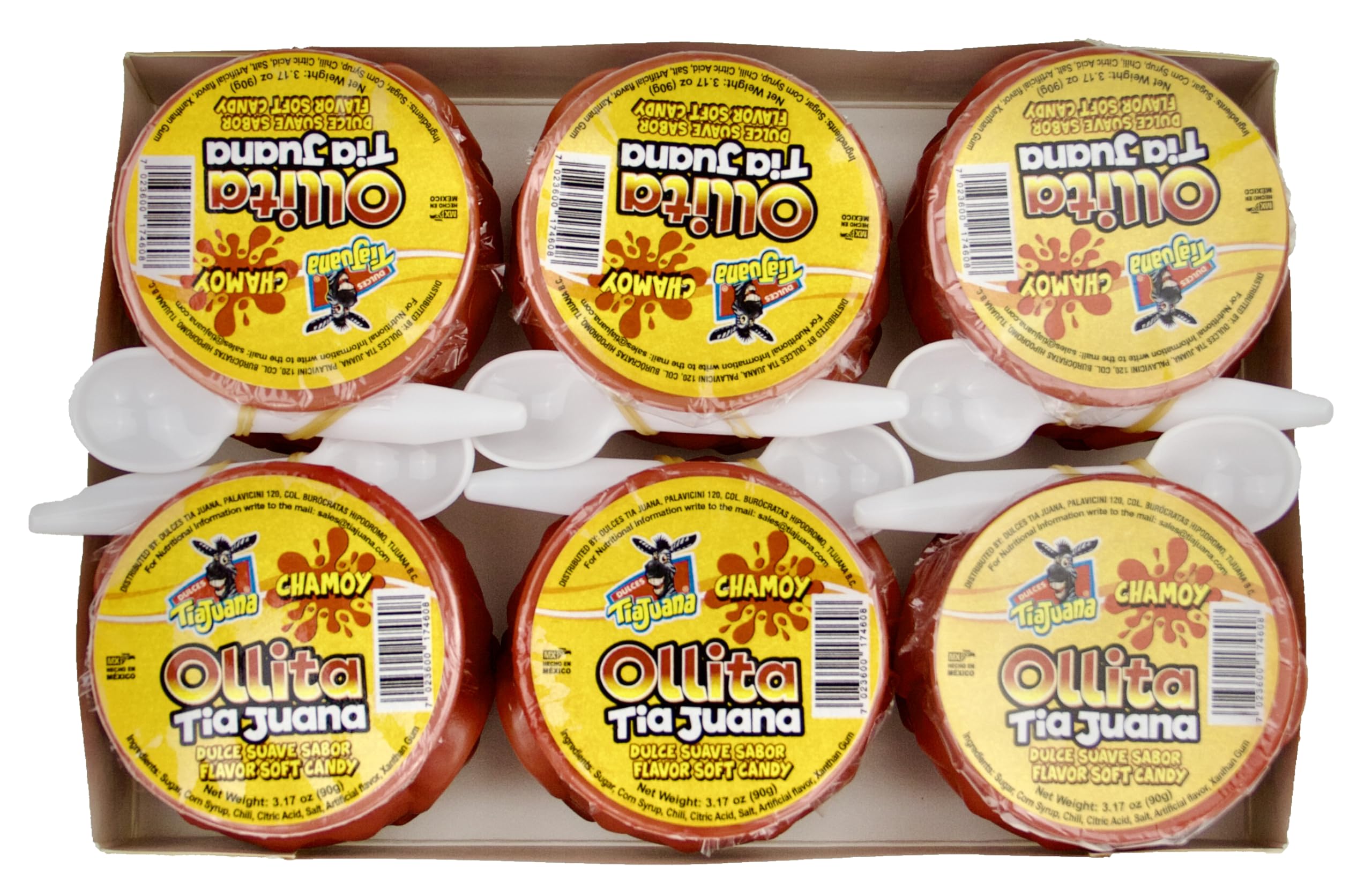 Ollita Tiajuana - Mini-Pot Tamarind Flavor Soft Candy: Dulce Suave Sabor Tamarindo