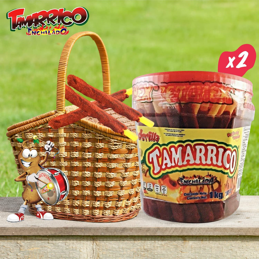 2 Pack BETAMEX Tamarrico Candy Tamarind Flavor Sticks 50 Pcs 1kg/2.2pounds – Mexican Candy – Chili and Tamarind – Spicy Flavor