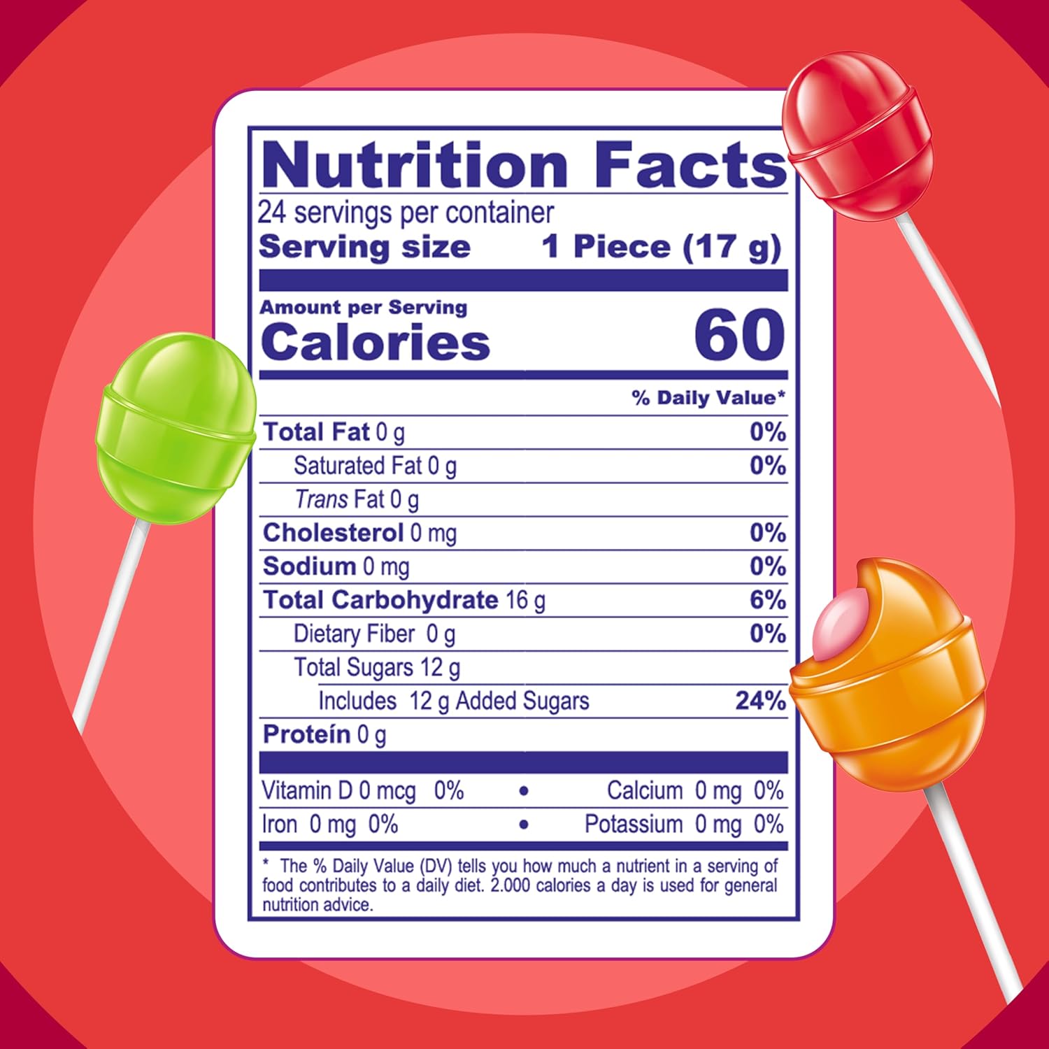 Colombina Bon Bon Bum Passion Fruit Lollipops, Tropical Fruit Hard Candy, Individually Wrapped Candy Pops for Parties, Candy Bowl Refill, Office or Classroom Rewards, 24 Count