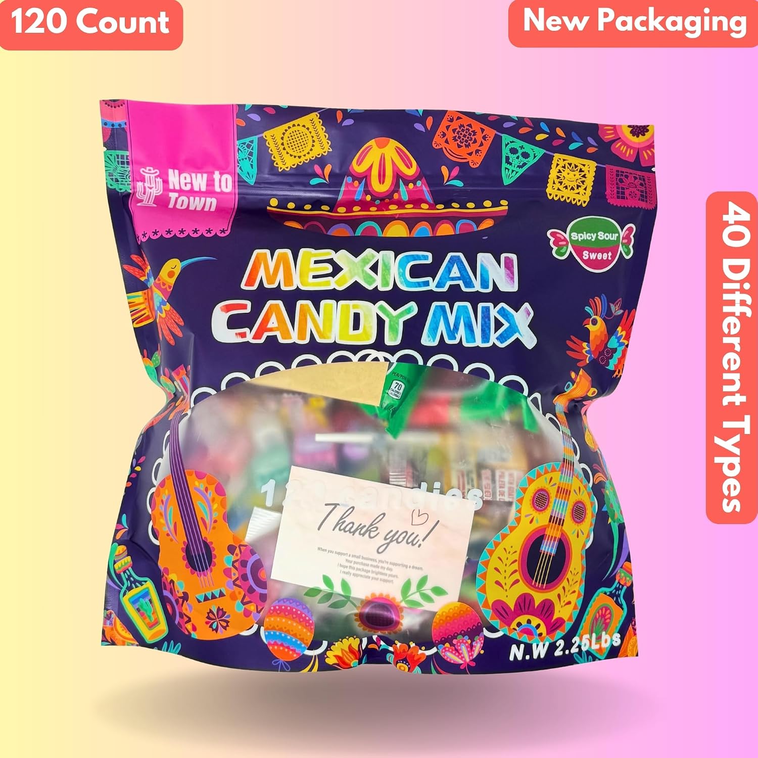 Mexican Candy Variety Pack, 120 Pieces – Authentic Dulces Mexicanos Assortment for Piñatas, Parties & Fiestas – Includes Vero, Lucas & Pulparindo – Spicy, Sweet & Sour Mix