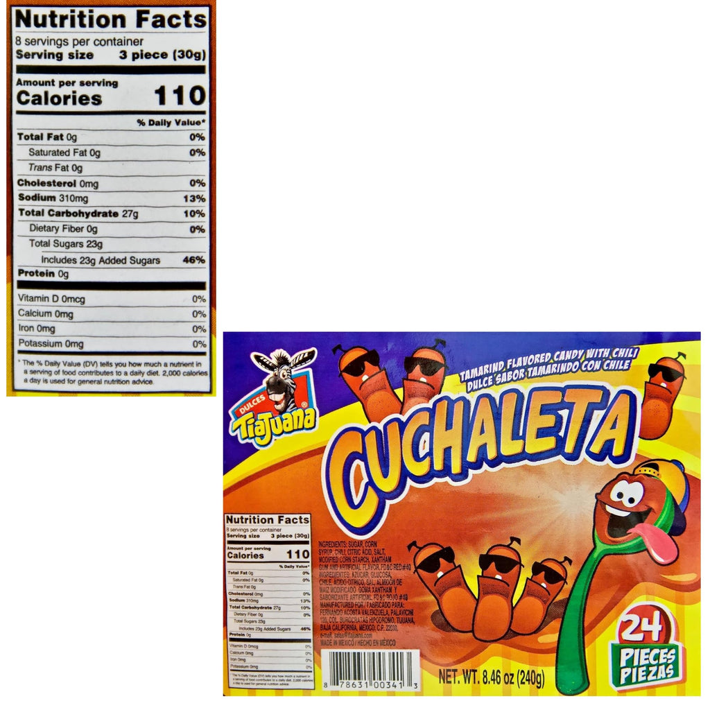 Cuchaleta Authentic Mexican Tamarind Flavored Spoon Candy with Chili Powder